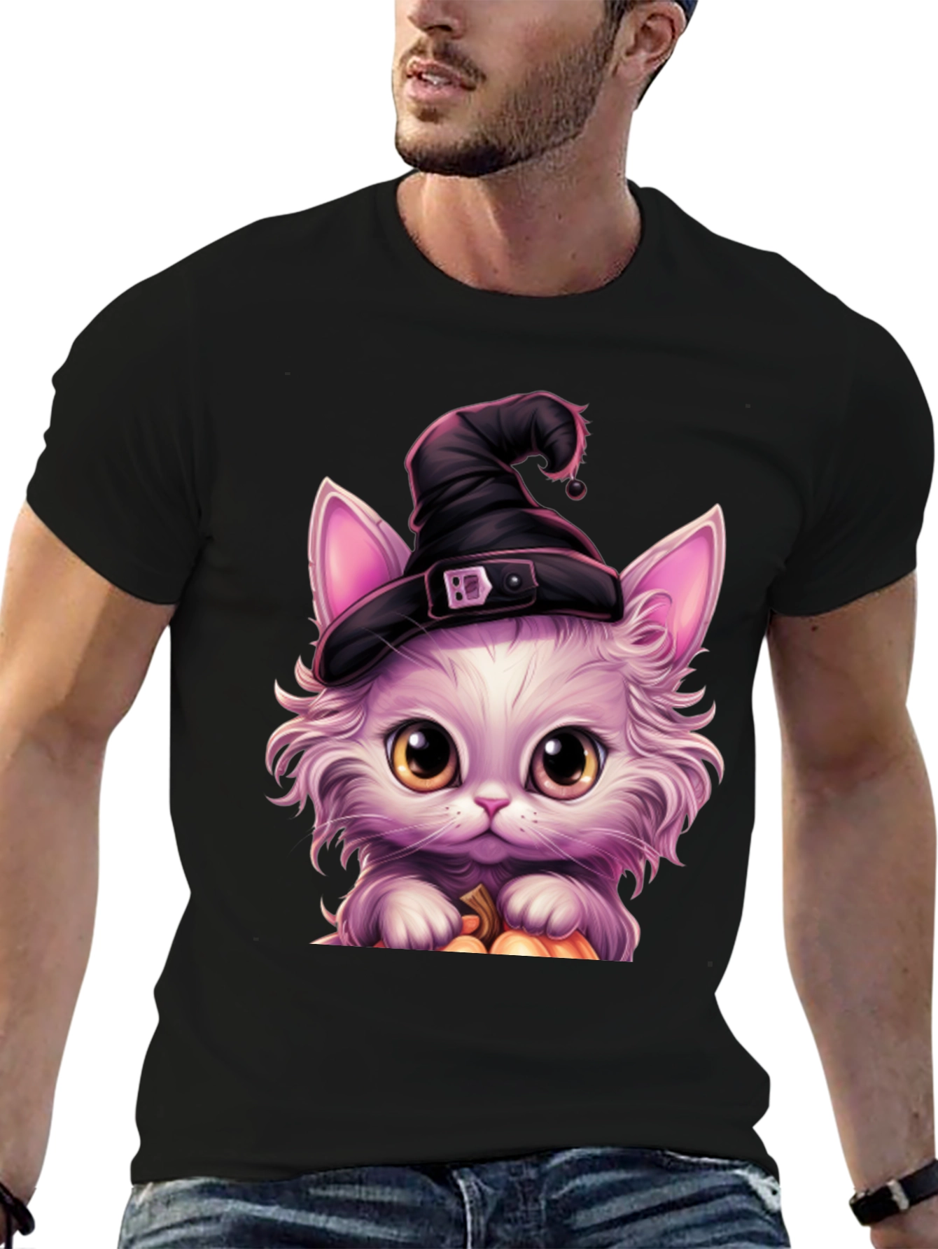Halloween Cat Witch T-Shirt - Spooky Season