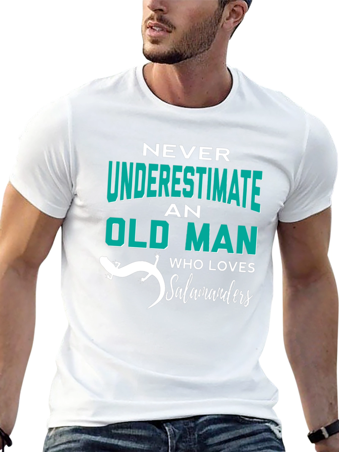 Never Underestimate Old Man Who Loves Salamanders T-Shirt