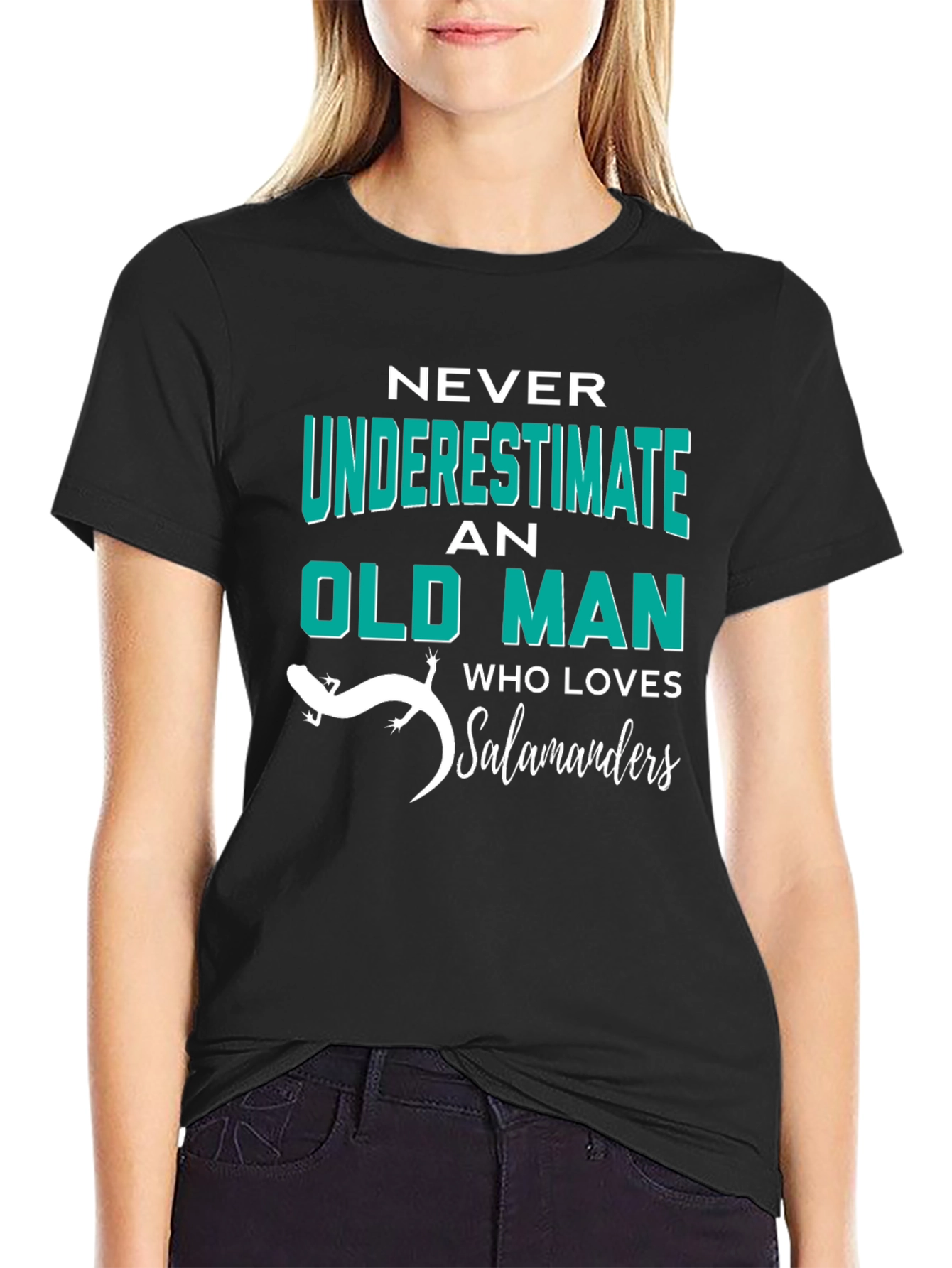 Never Underestimate Old Man Who Loves Salamanders T-Shirt