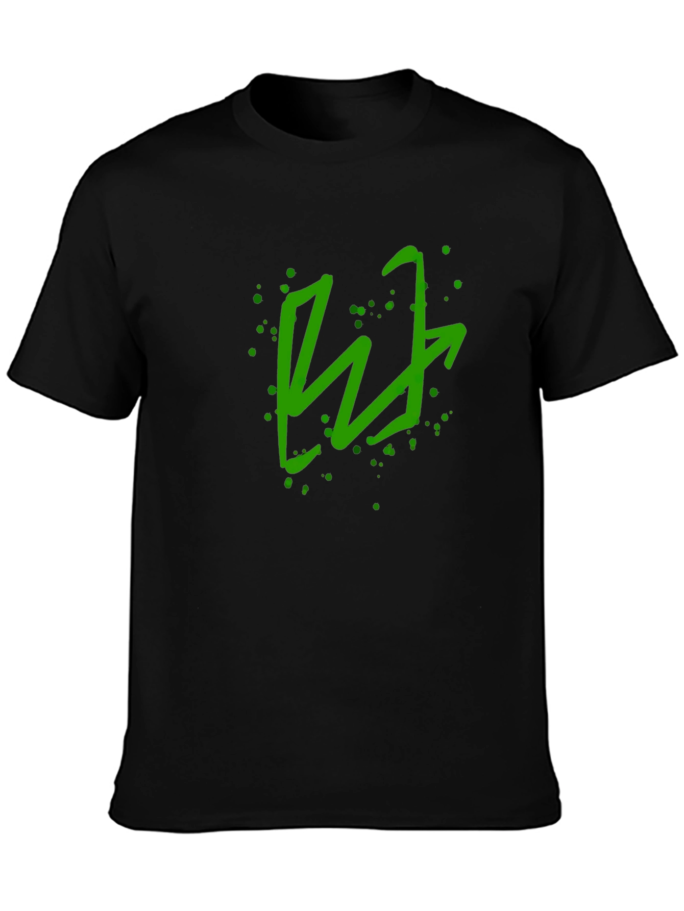Green Arrow Graphic Black T-Shirt