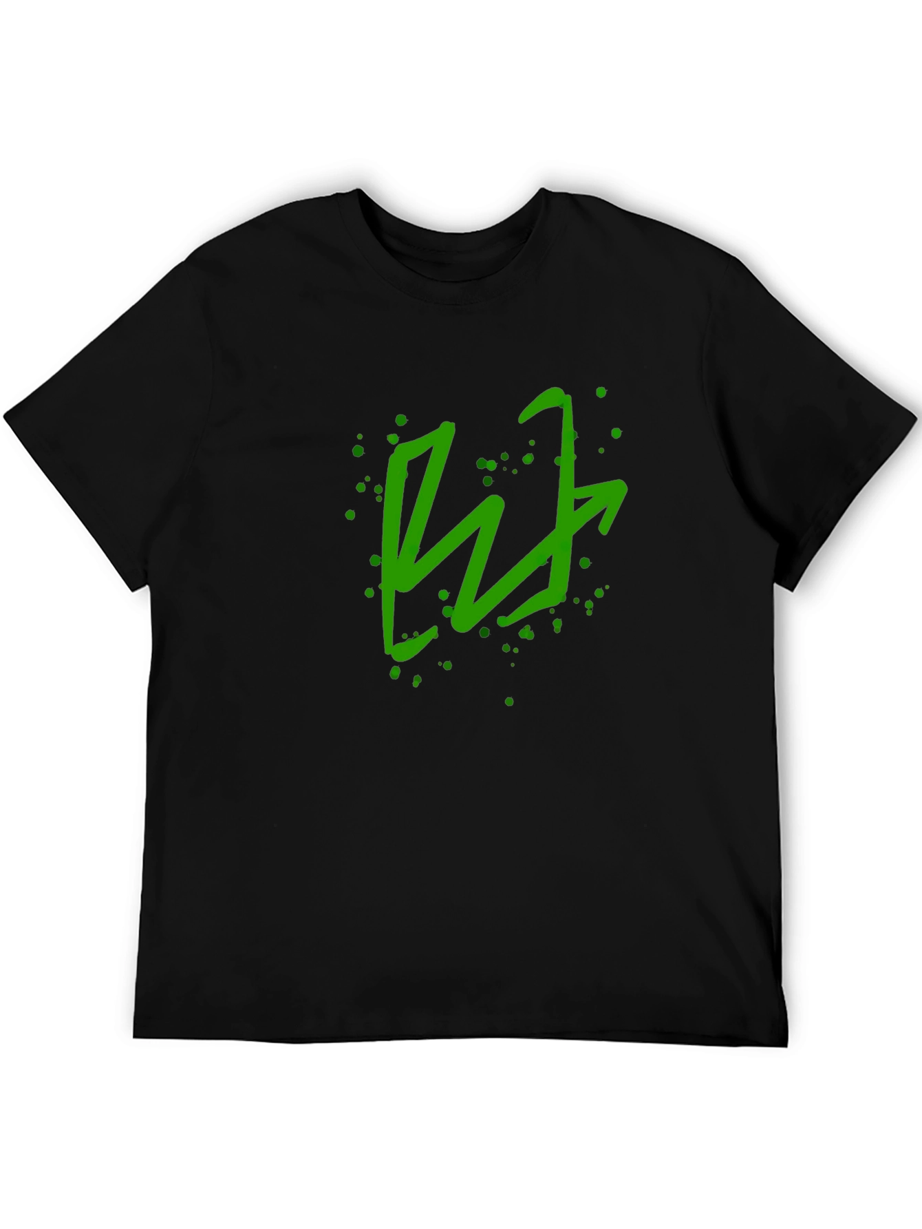 Green Arrow Graphic Black T-Shirt