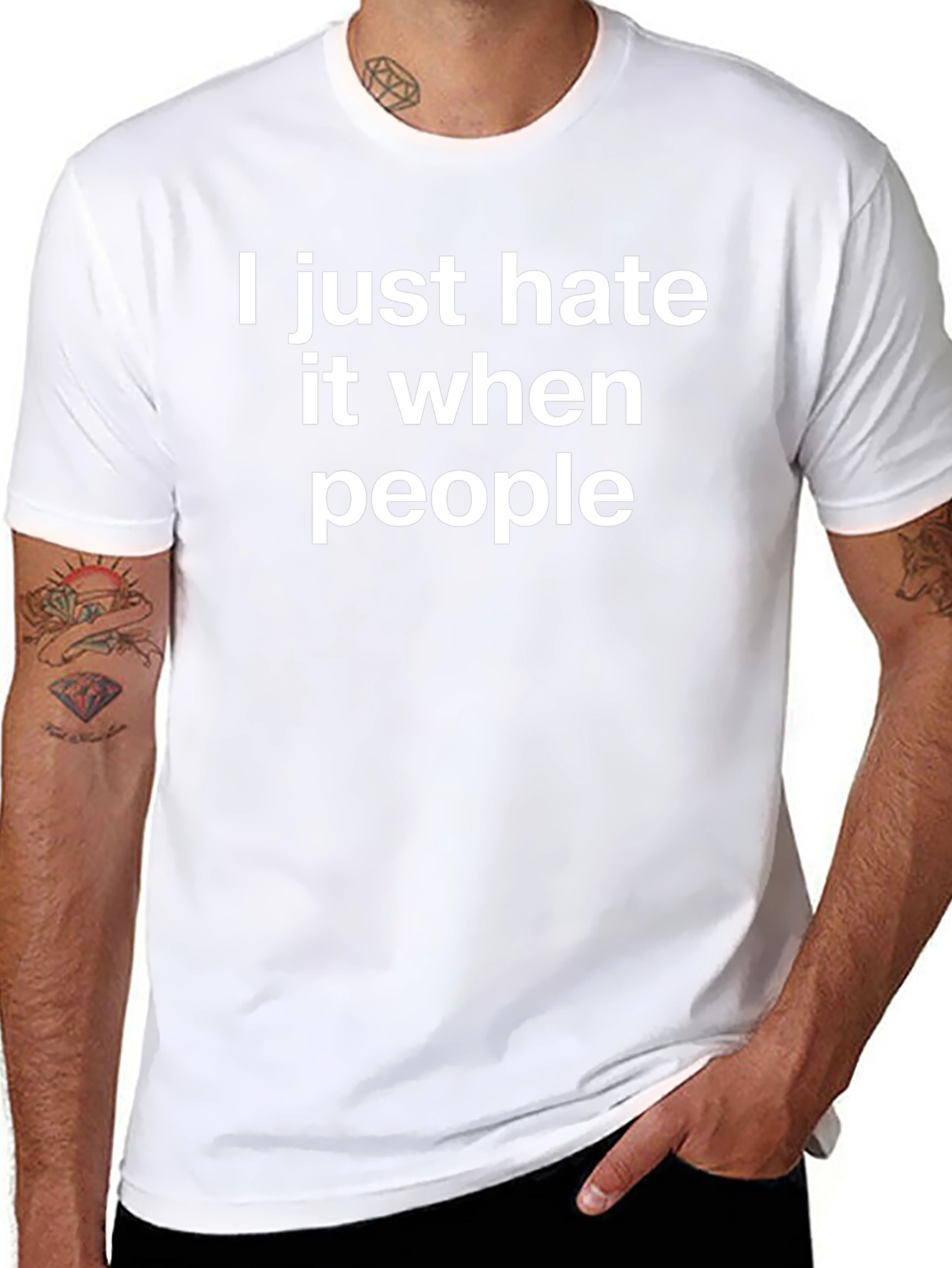 Funny I Hate People Graphic Tee