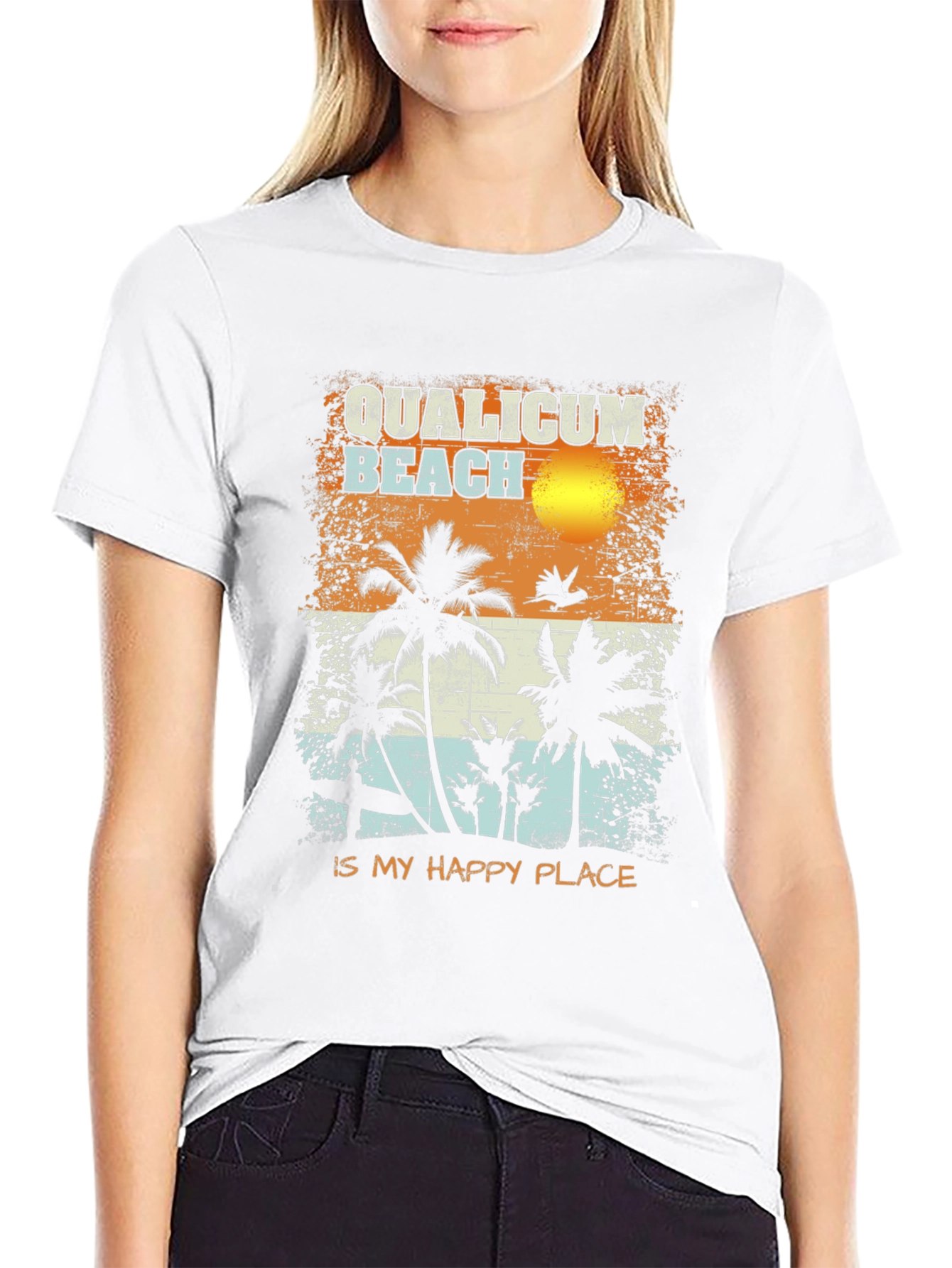 Qualicum Beach Happy Place T-Shirt