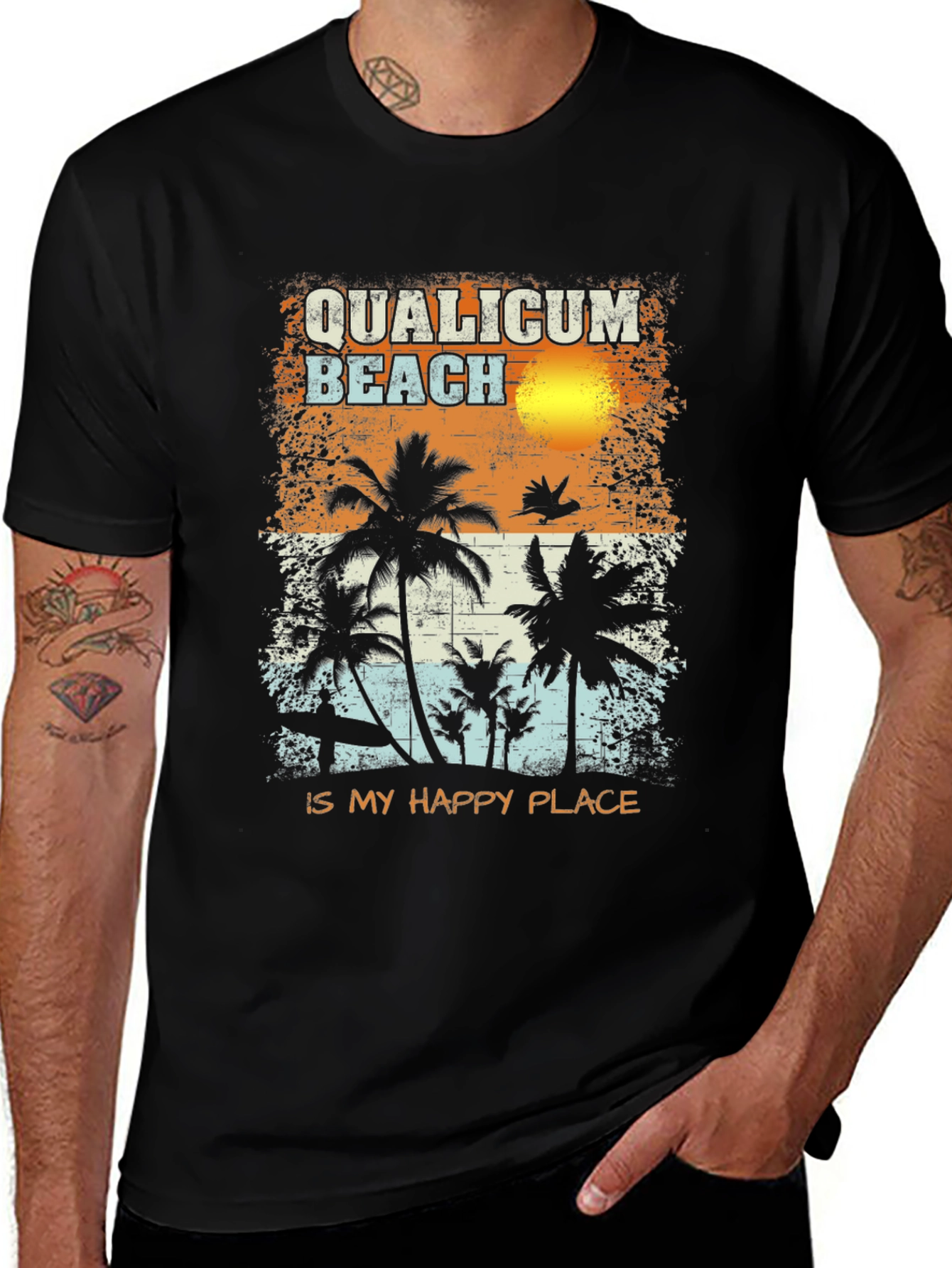 Qualicum Beach Happy Place T-Shirt
