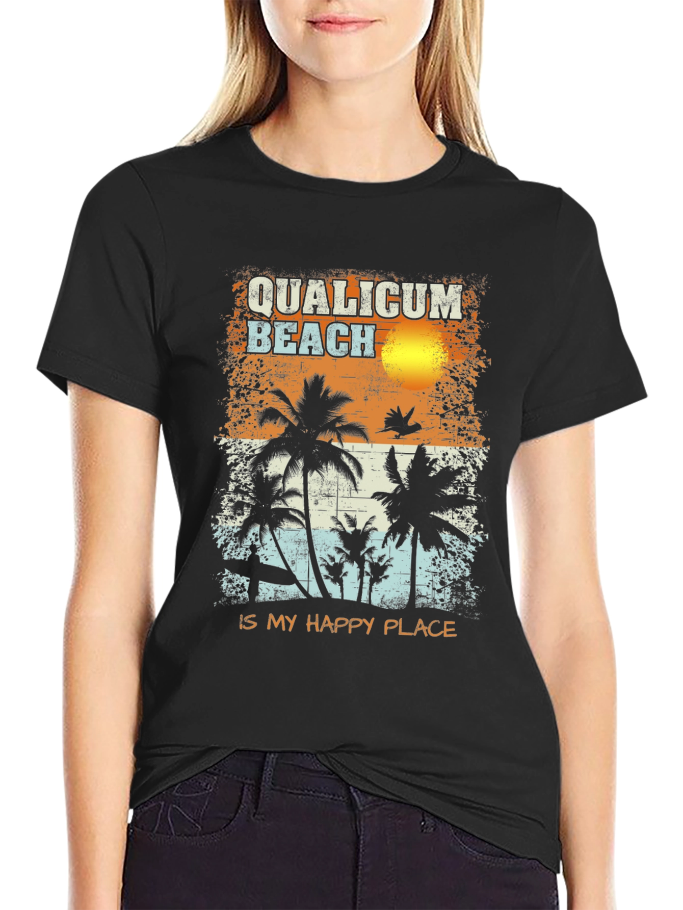 Qualicum Beach Happy Place T-Shirt