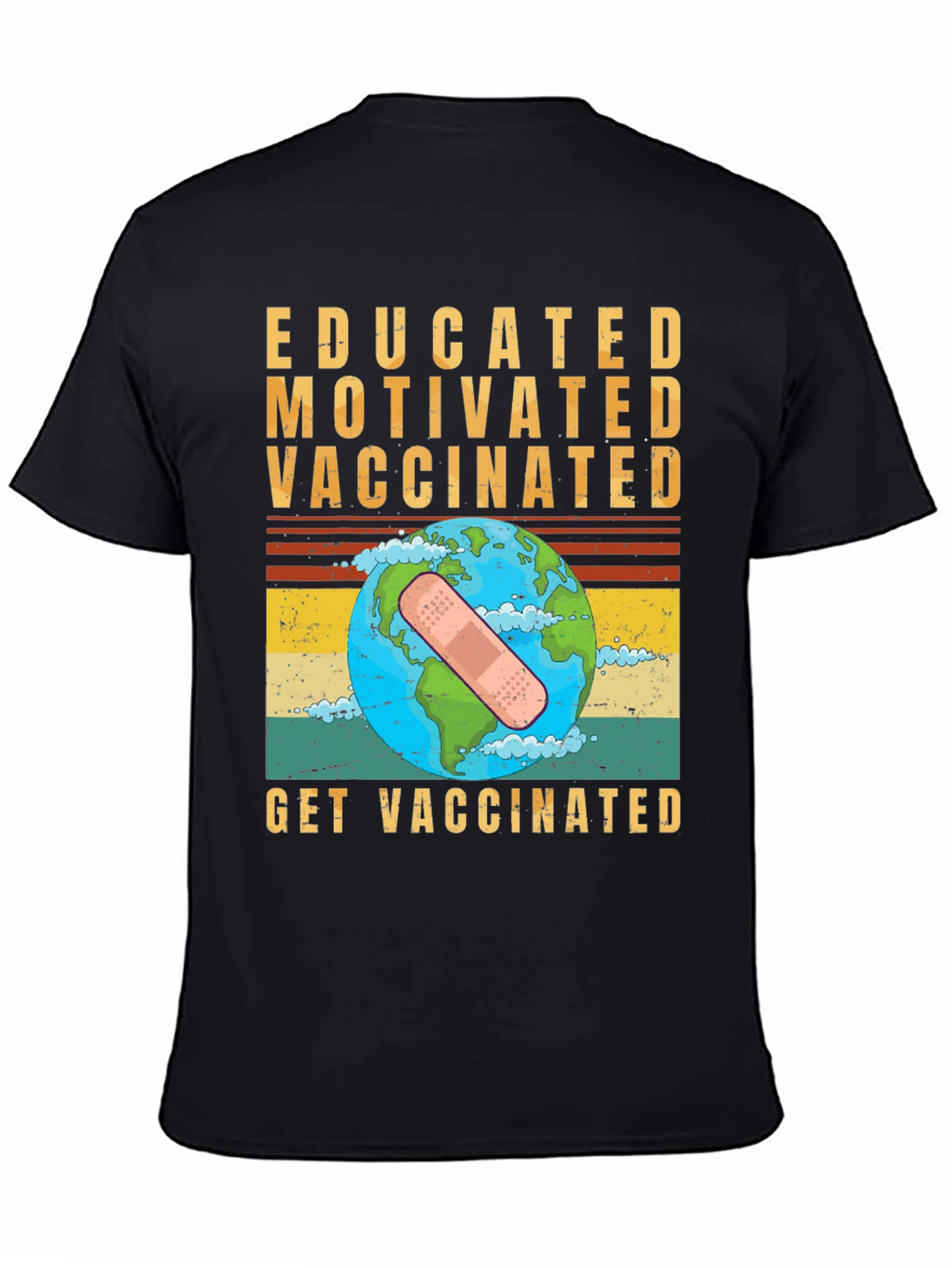 Educated Motivated Vaccinated Graphic T-Shirt