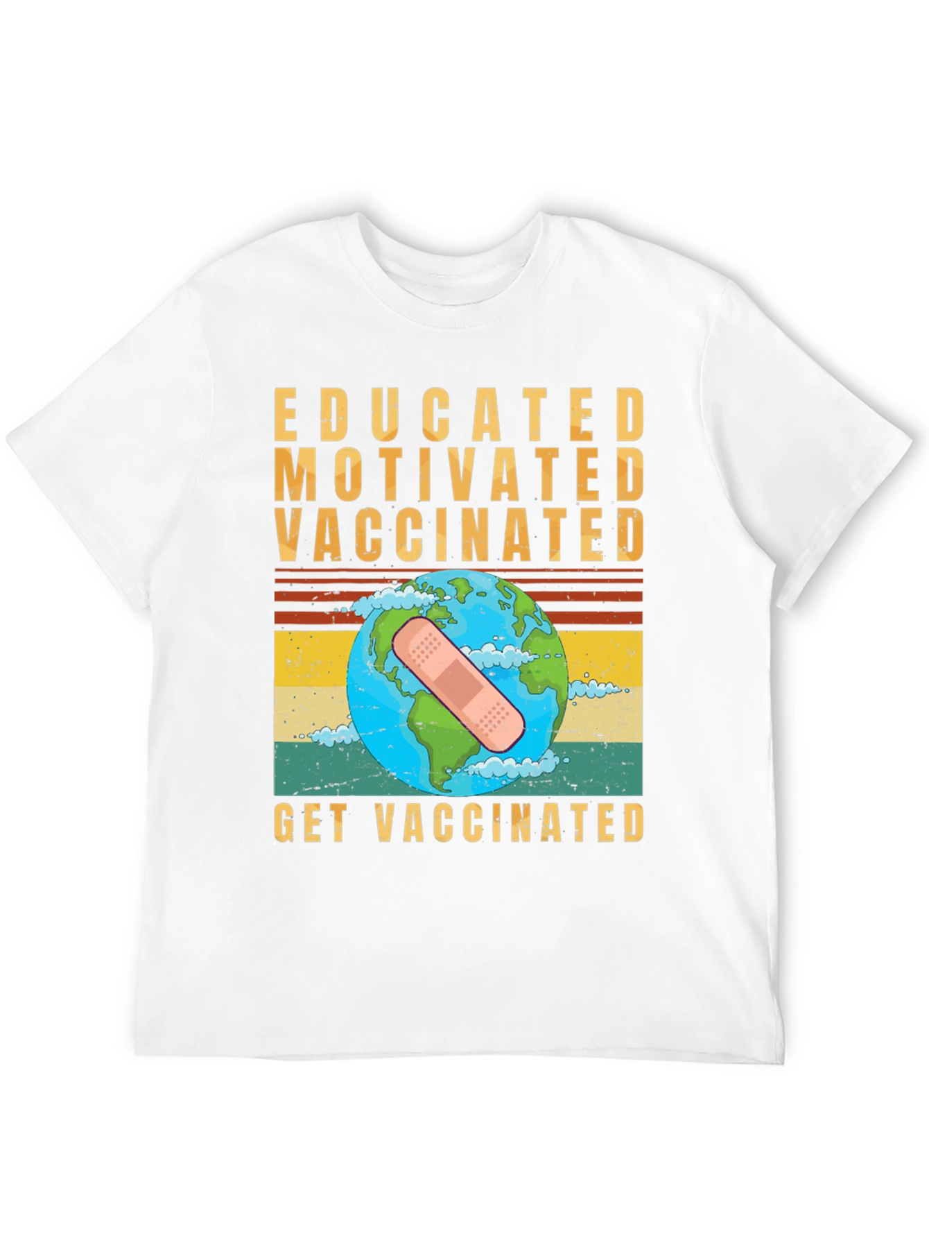Educated Motivated Vaccinated Graphic T-Shirt