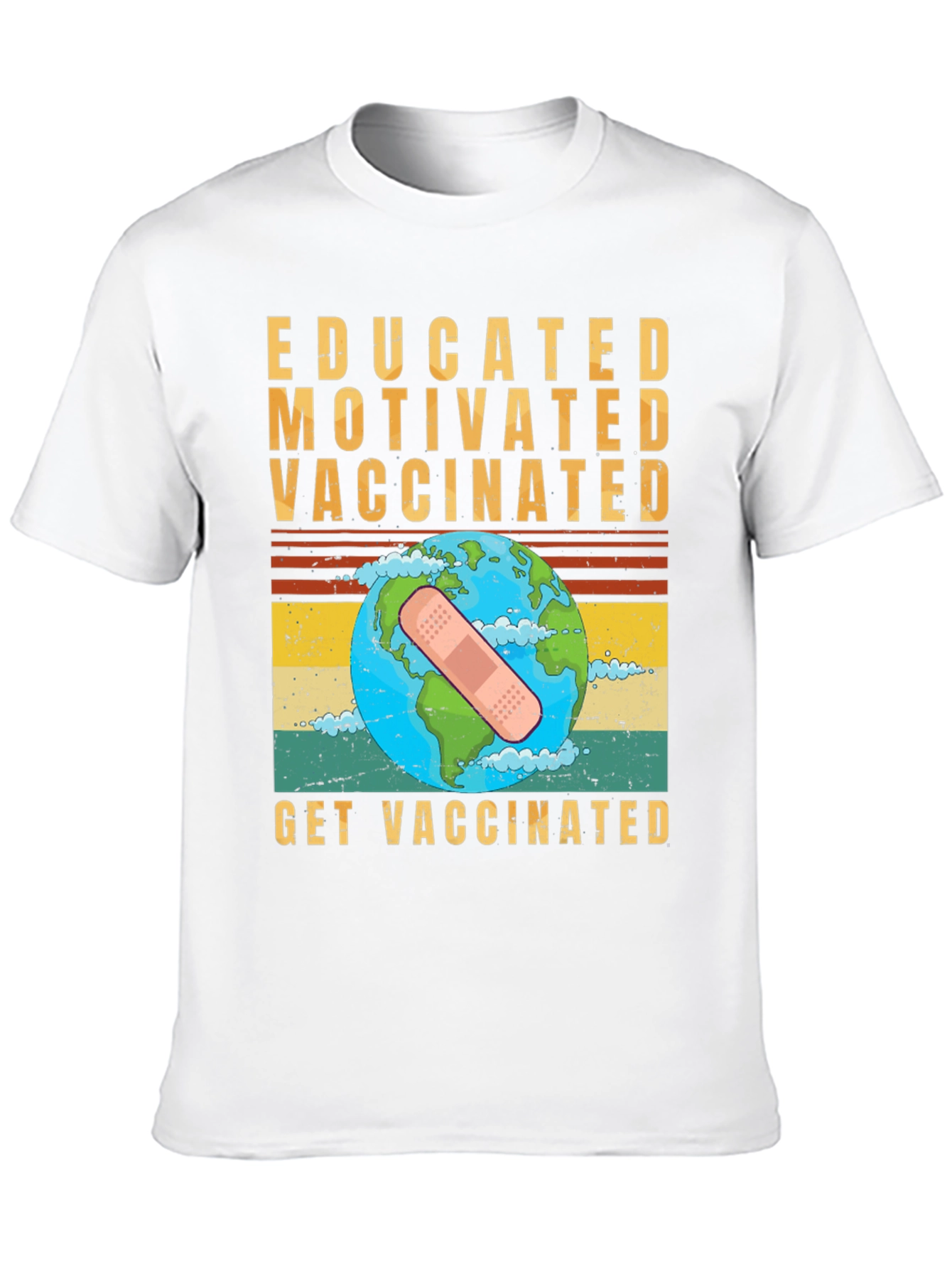 Educated Motivated Vaccinated Graphic T-Shirt