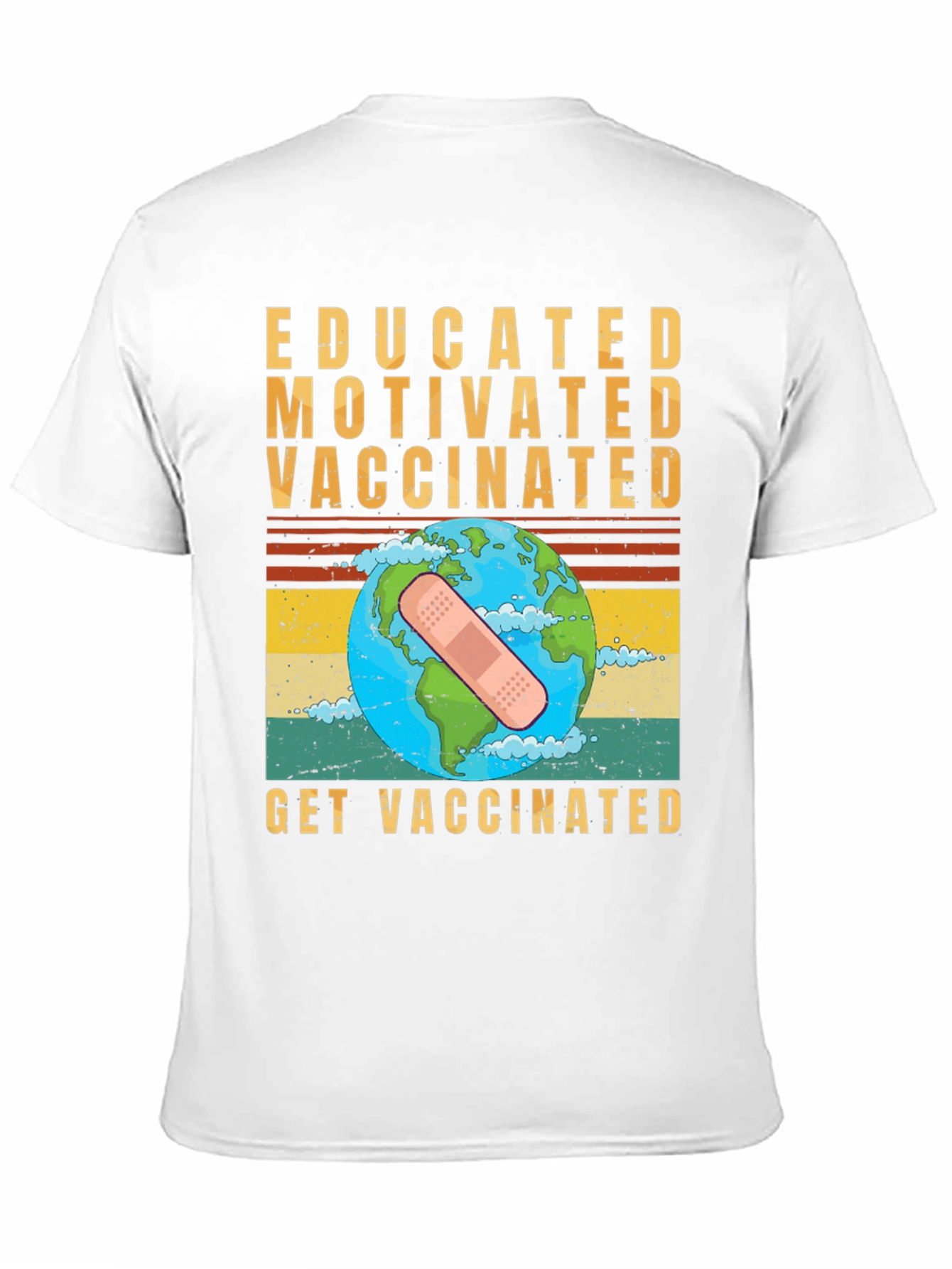 Educated Motivated Vaccinated Graphic T-Shirt