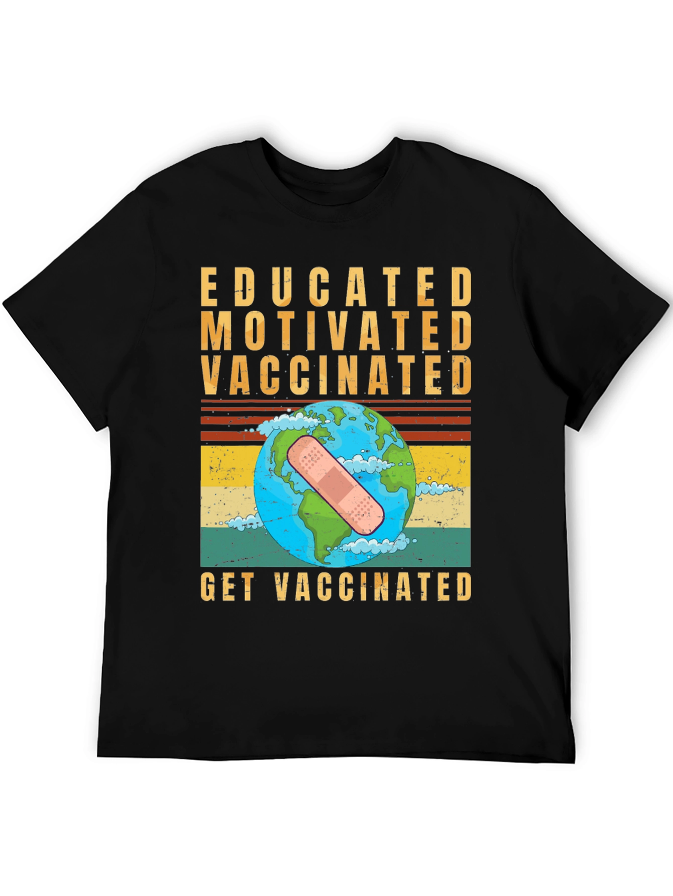 Educated Motivated Vaccinated Graphic T-Shirt