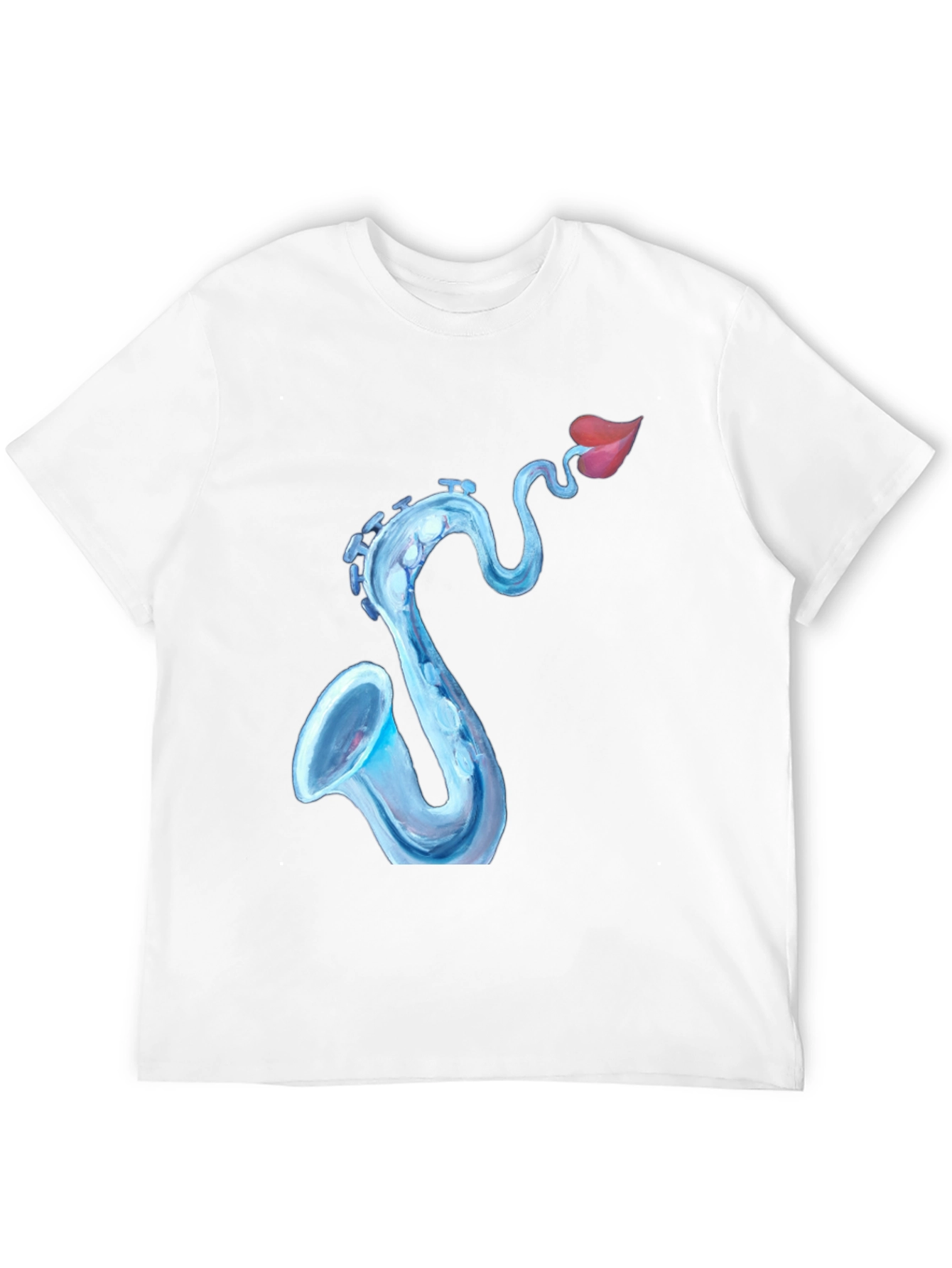 Saxophone Lips Graphic Tee - Cool Music Lover Shirt