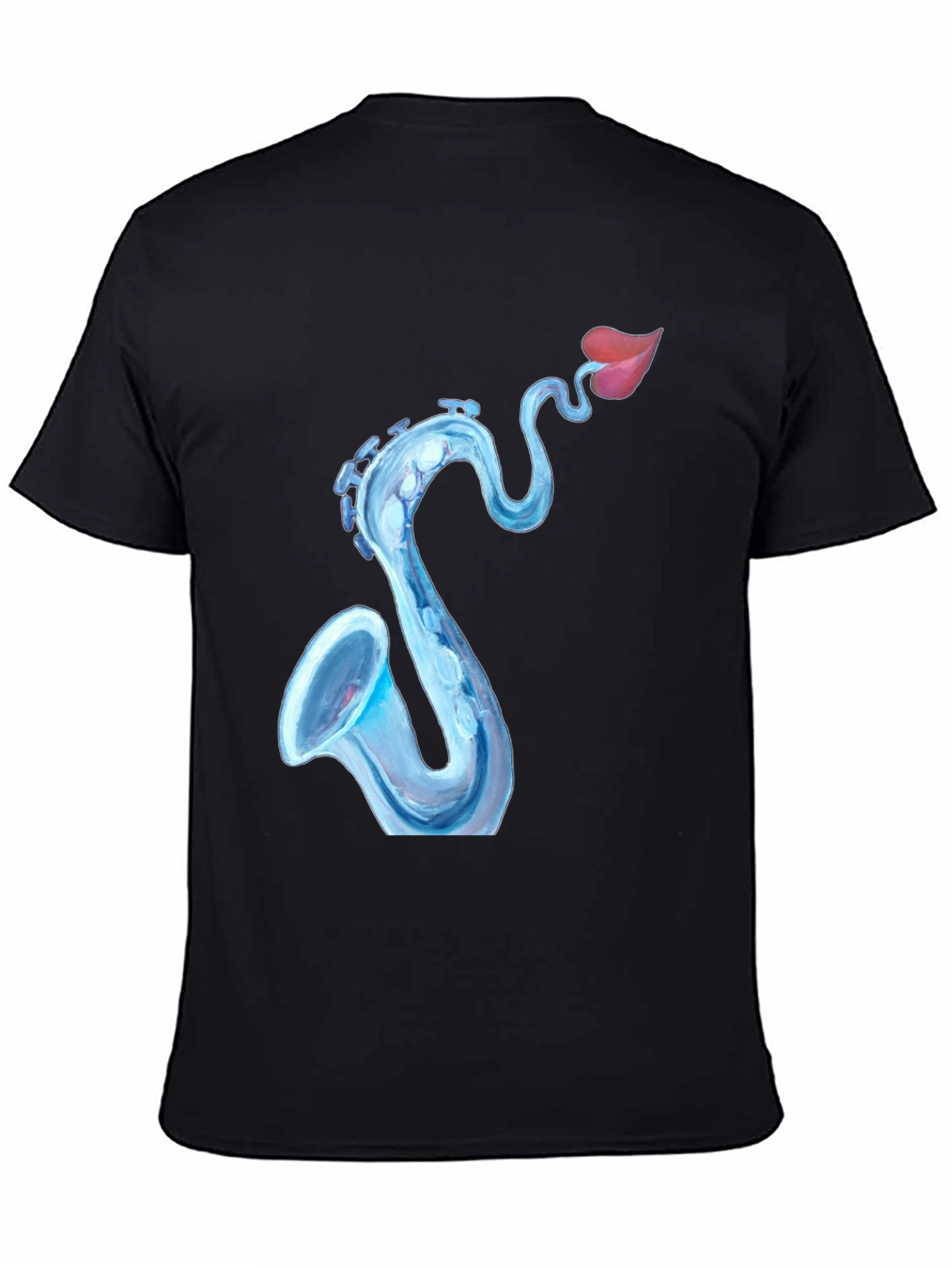 Saxophone Lips Graphic Tee - Cool Music Lover Shirt