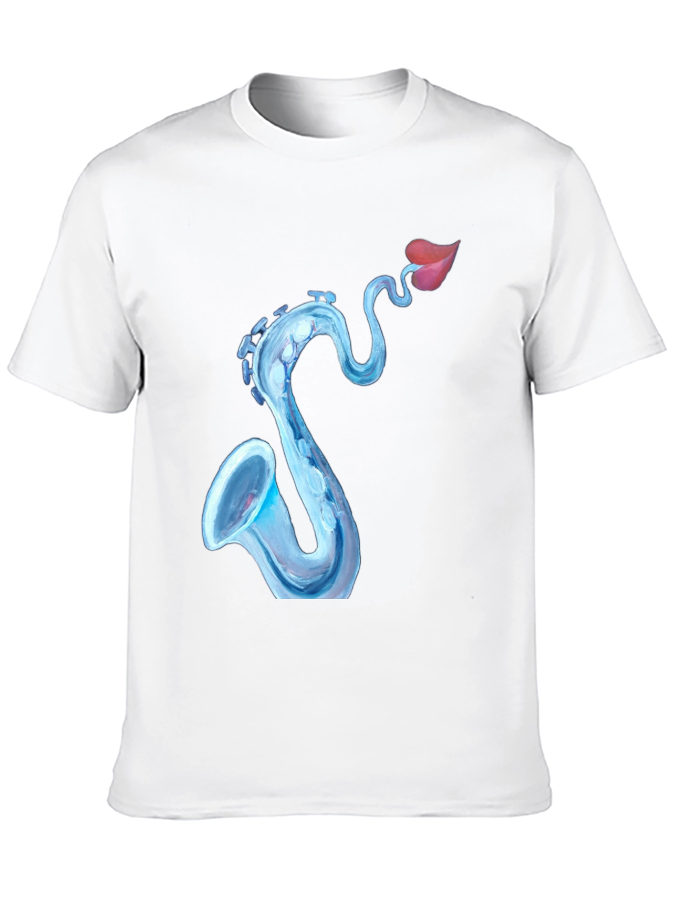 Saxophone Lips Graphic Tee - Cool Music Lover Shirt
