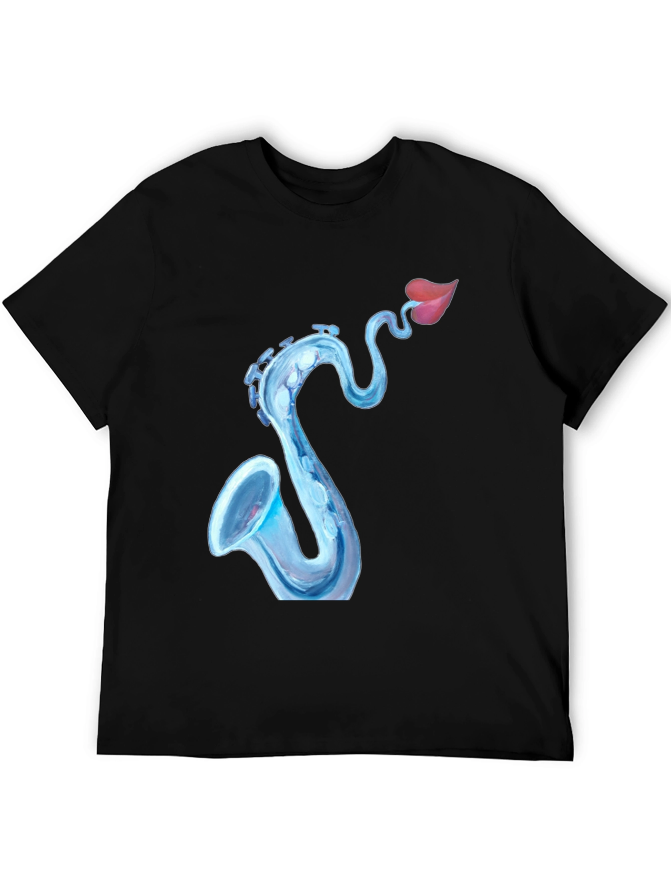 Saxophone Lips Graphic Tee - Cool Music Lover Shirt