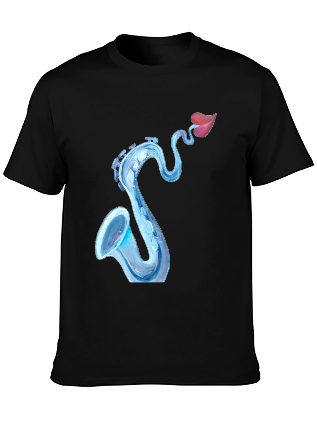 Saxophone Lips Graphic Tee - Cool Music Lover Shirt