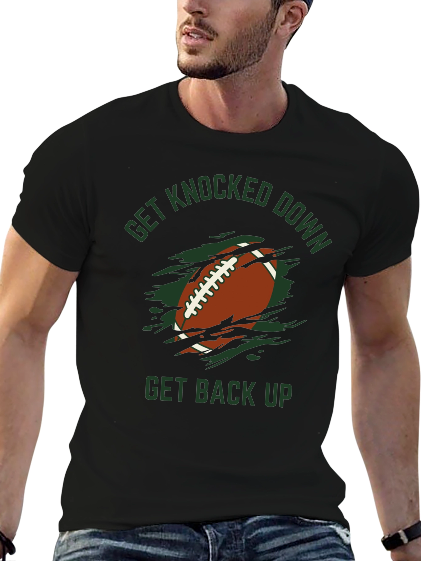 Football Knocked Down Graphic Tee