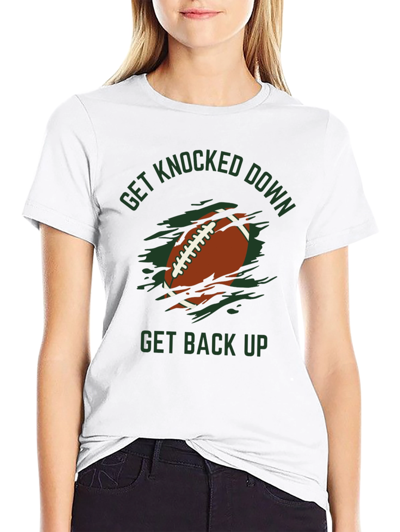 Football Knocked Down Graphic Tee