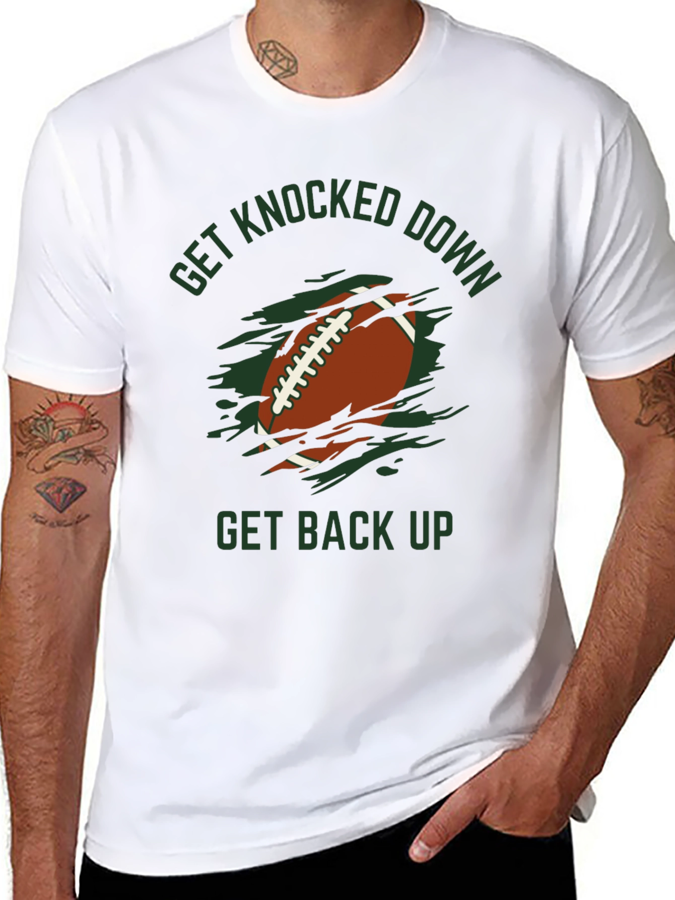 Football Knocked Down Graphic Tee