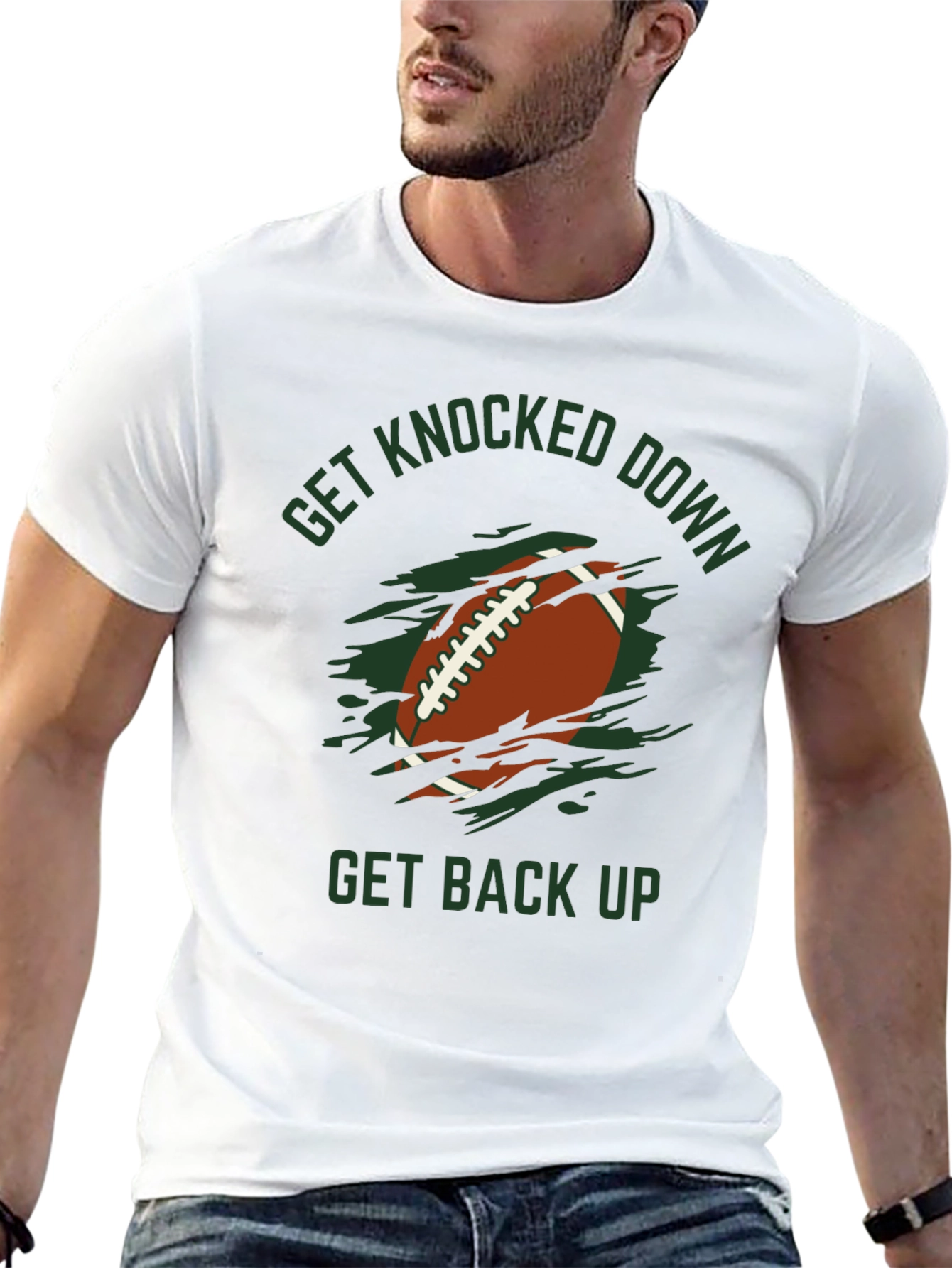 Football Knocked Down Graphic Tee