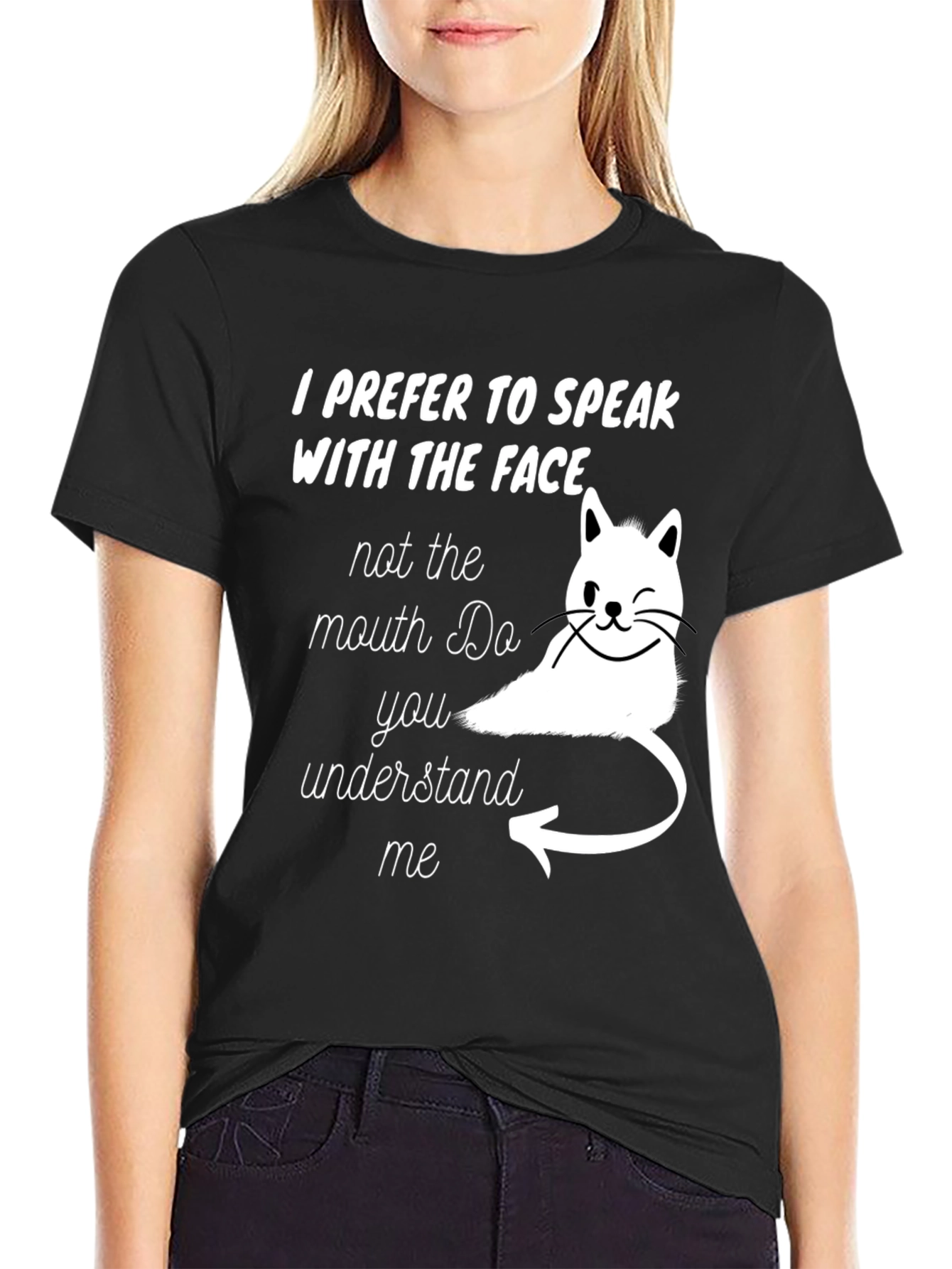 Speak With The Face Cat T-Shirt