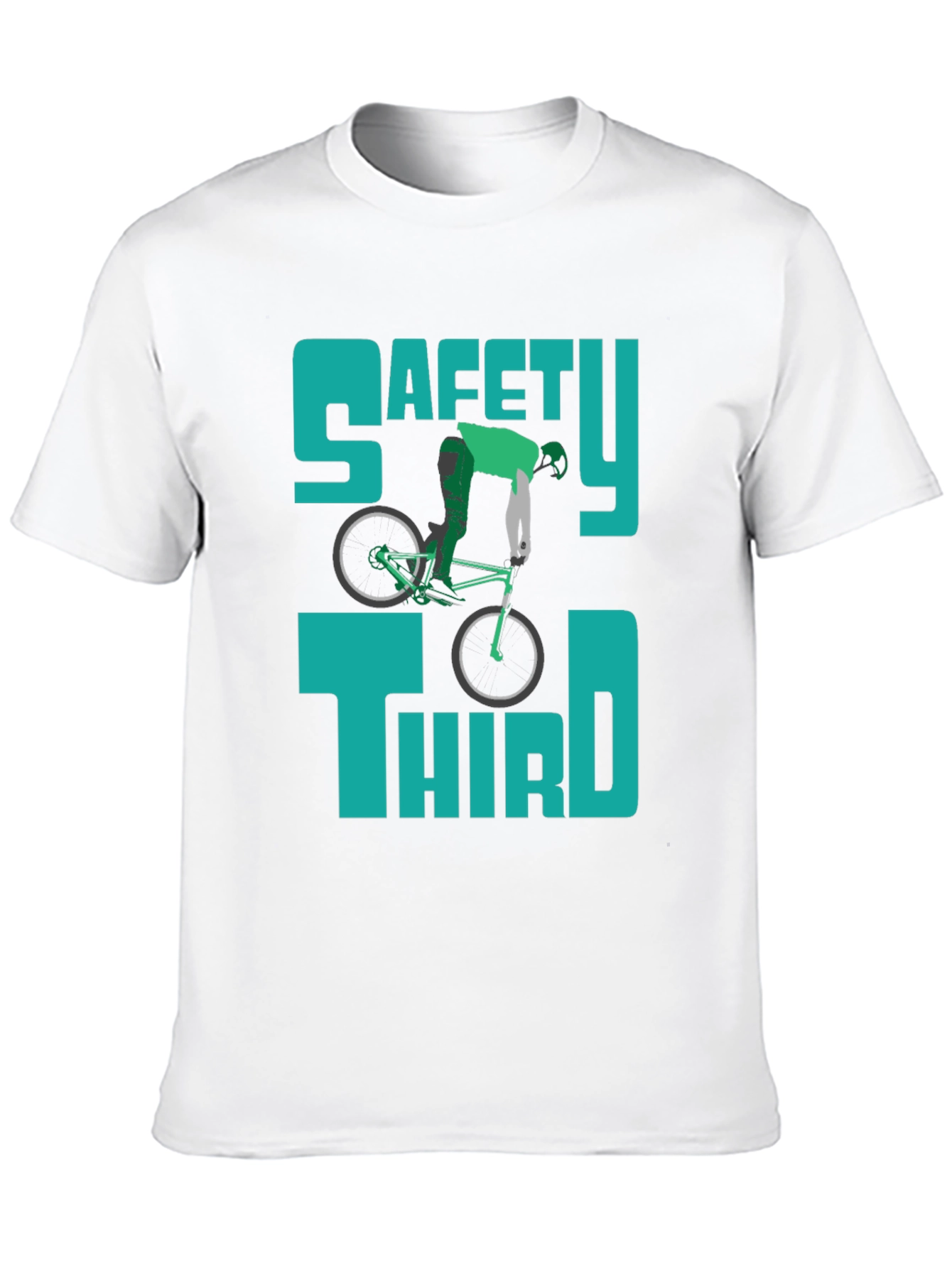 Safety Third Bike T-Shirt - Humorous Graphic Tee