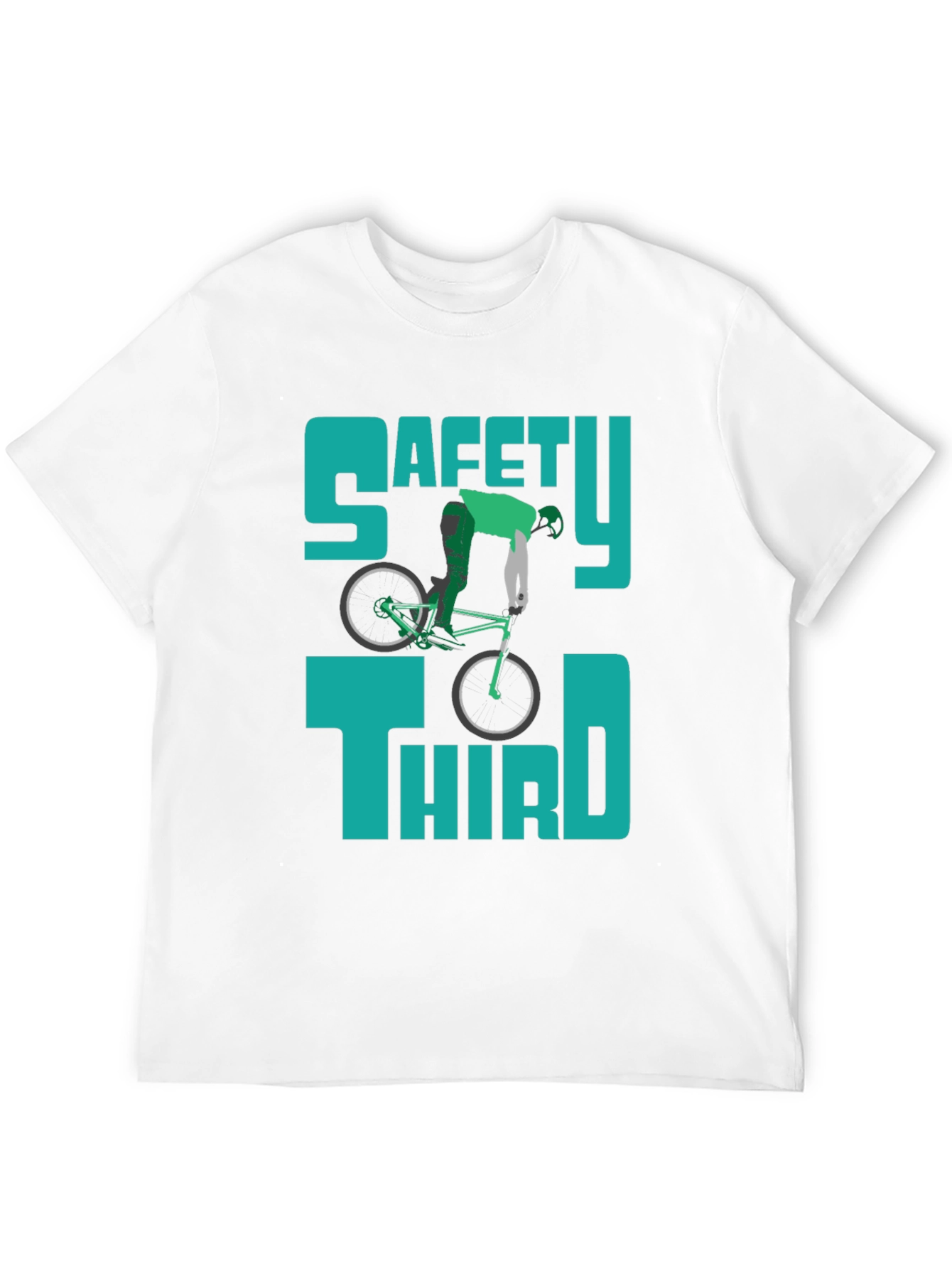 Safety Third Bike T-Shirt - Humorous Graphic Tee