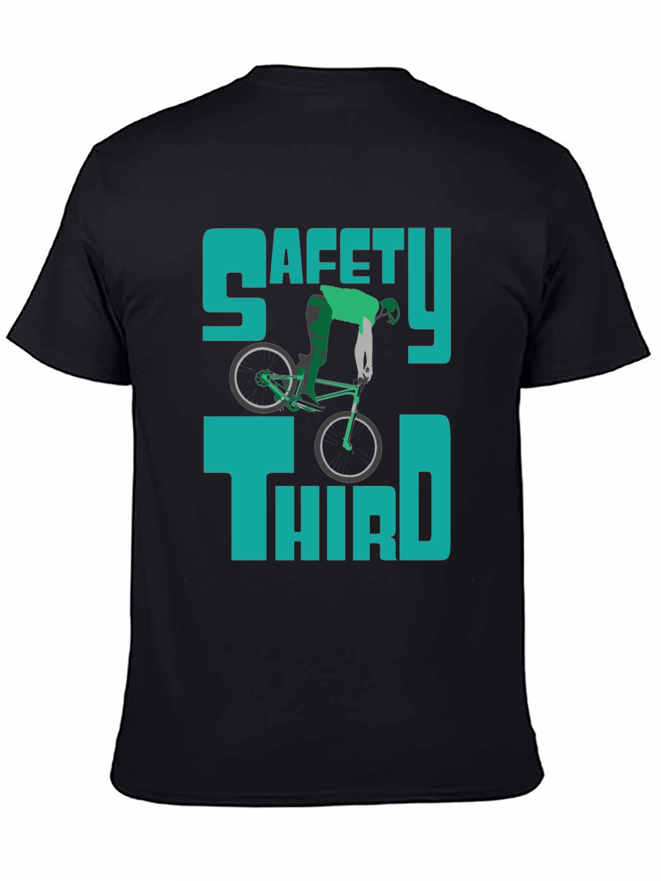 Safety Third Bike T-Shirt - Humorous Graphic Tee