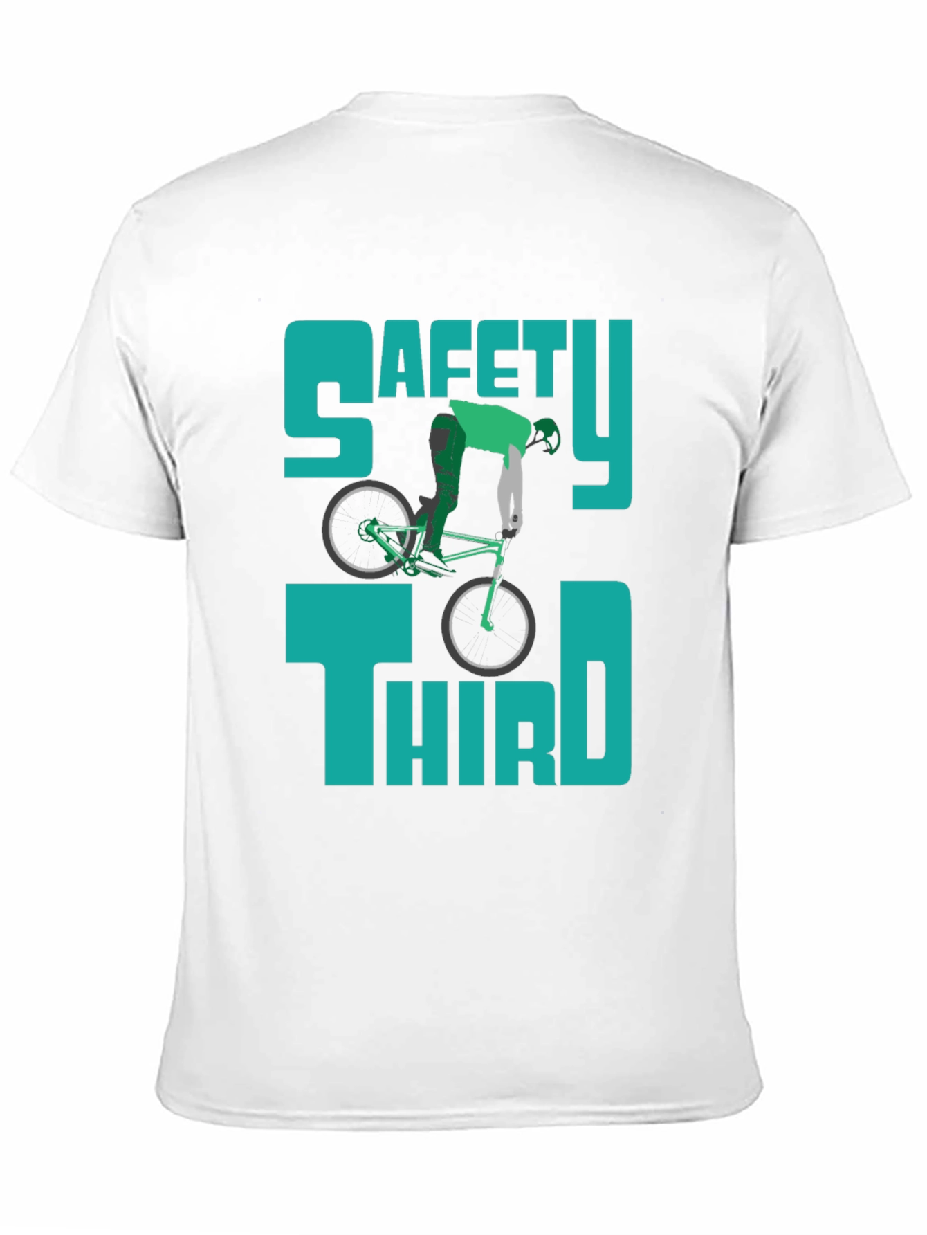 Safety Third Bike T-Shirt - Humorous Graphic Tee