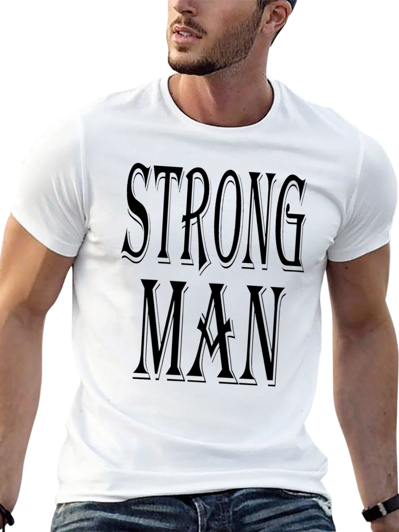 Strong Man Graphic Tee - Classic Comfort Fit