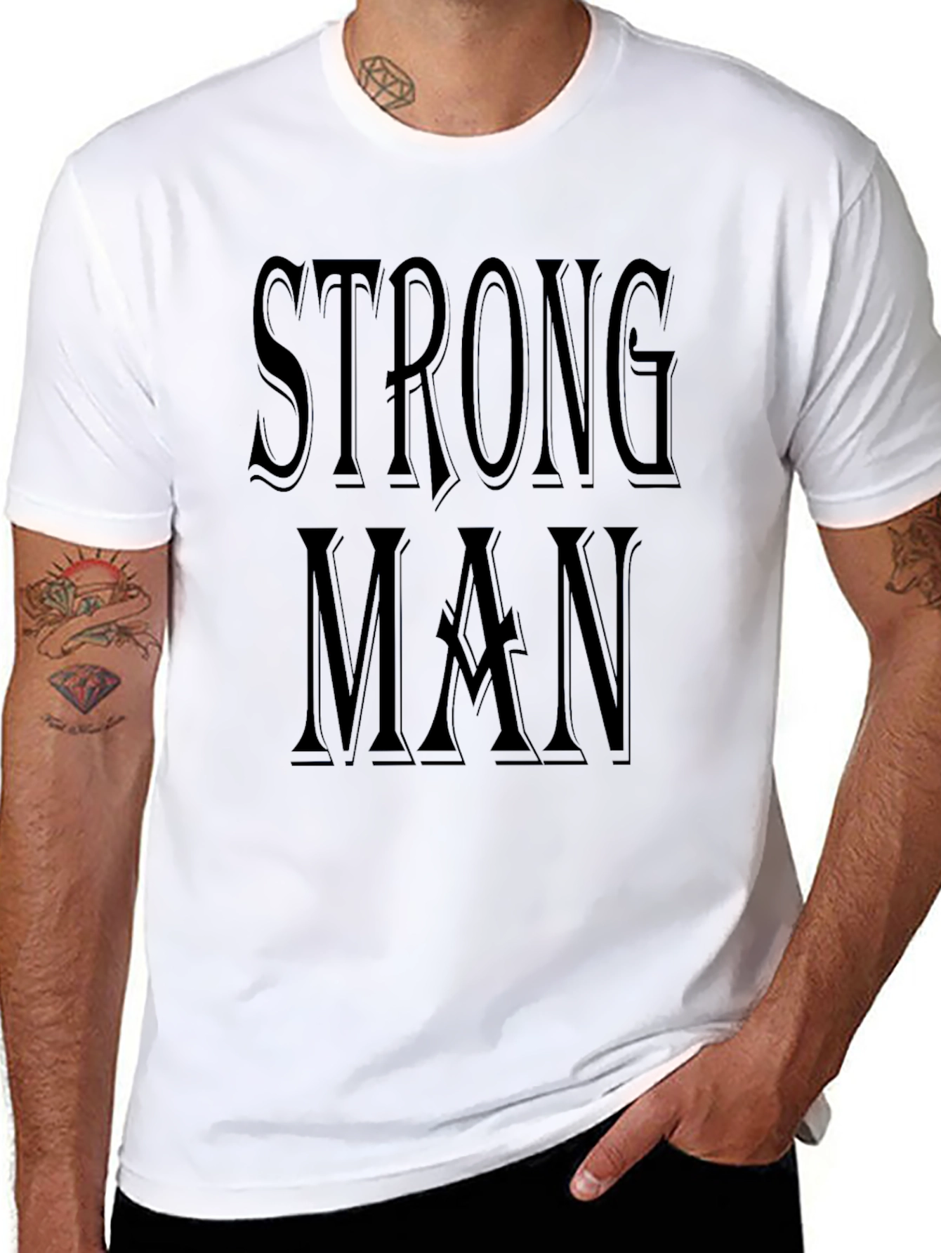 Strong Man Graphic Tee - Classic Comfort Fit