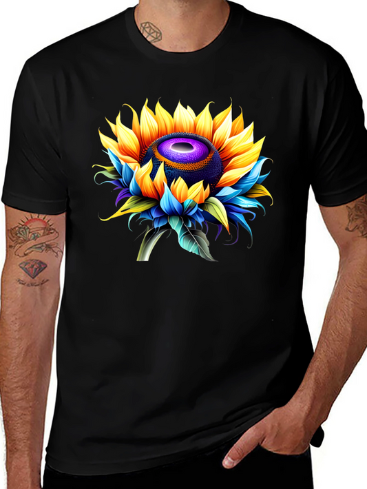 Sunflower Graphic Black T-Shirt