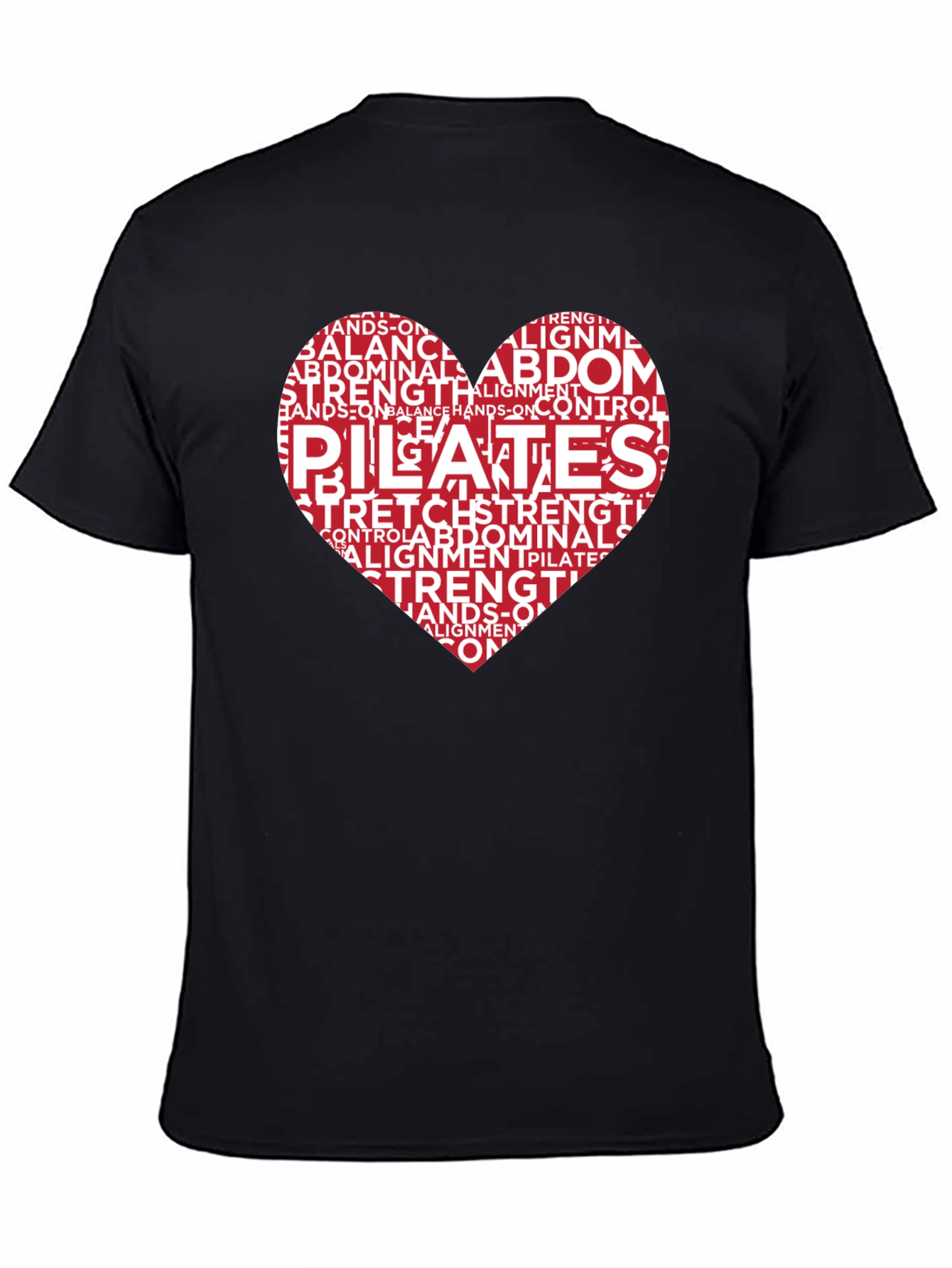 Pilates Heart Word Art Graphic T-Shirt