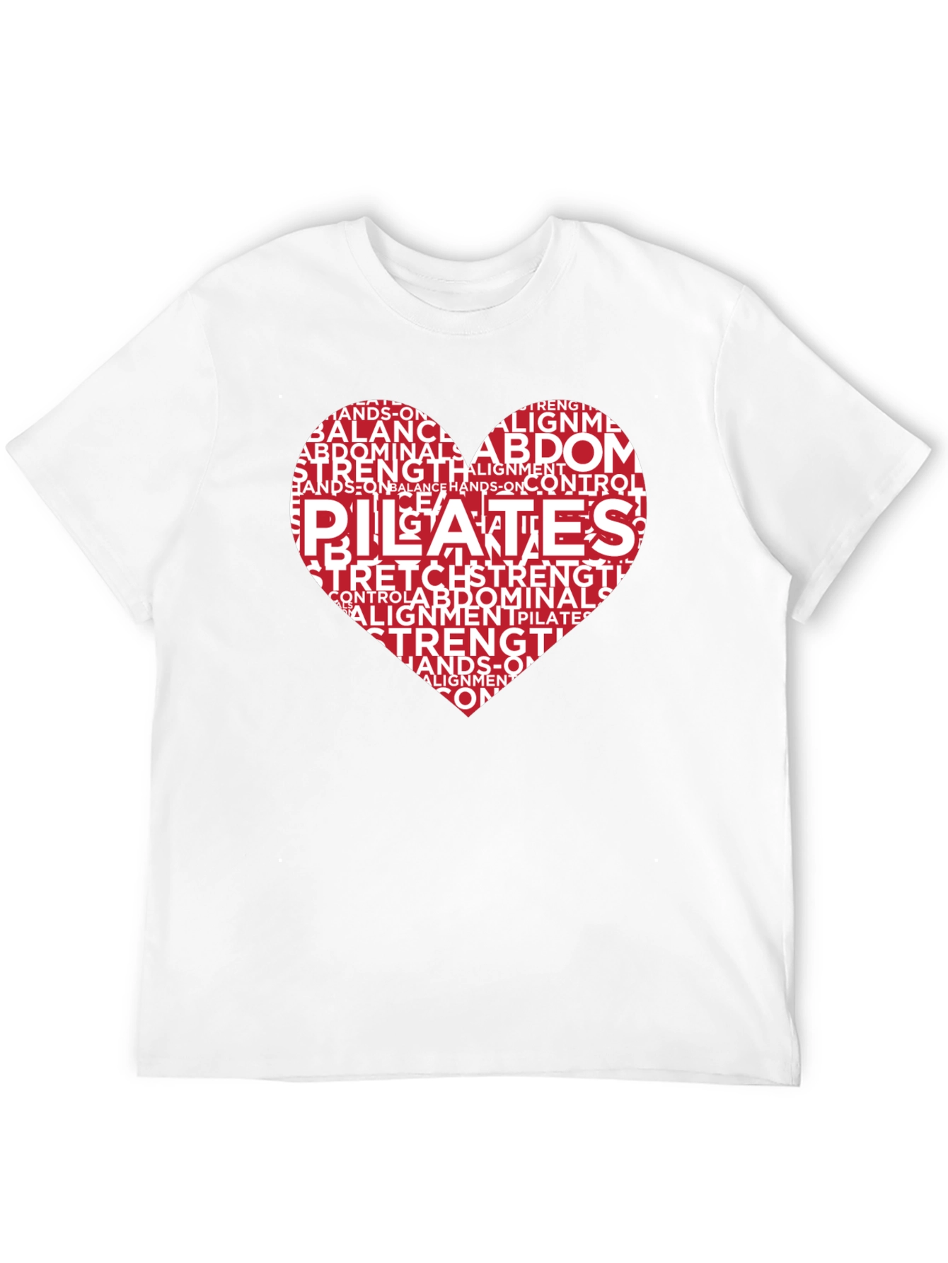 Pilates Heart Word Art Graphic T-Shirt