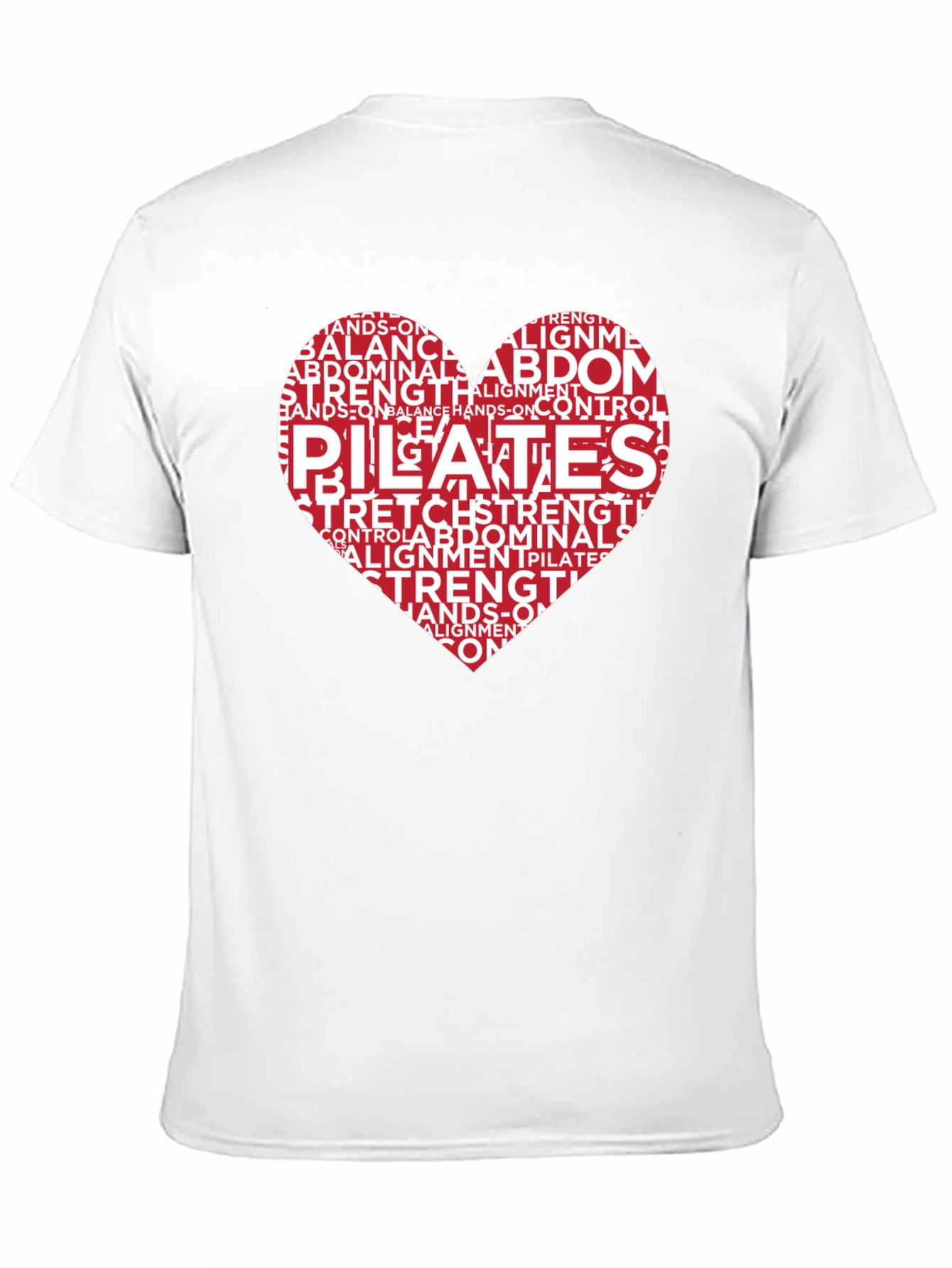 Pilates Heart Word Art Graphic T-Shirt