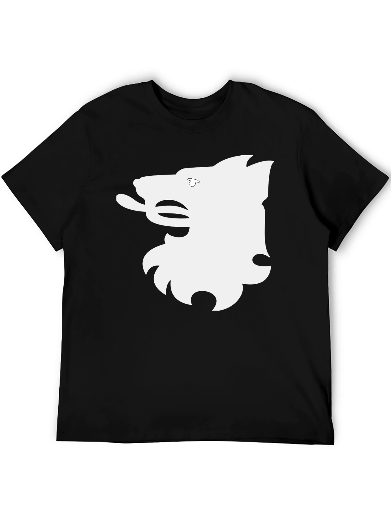 Graphic Tee - Wolf Silhouette Black T-Shirt