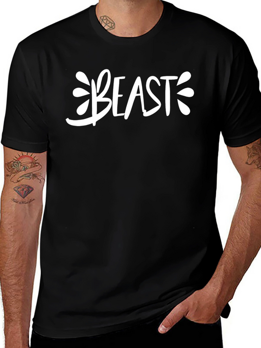 Beast Graphic Print Black T-Shirt