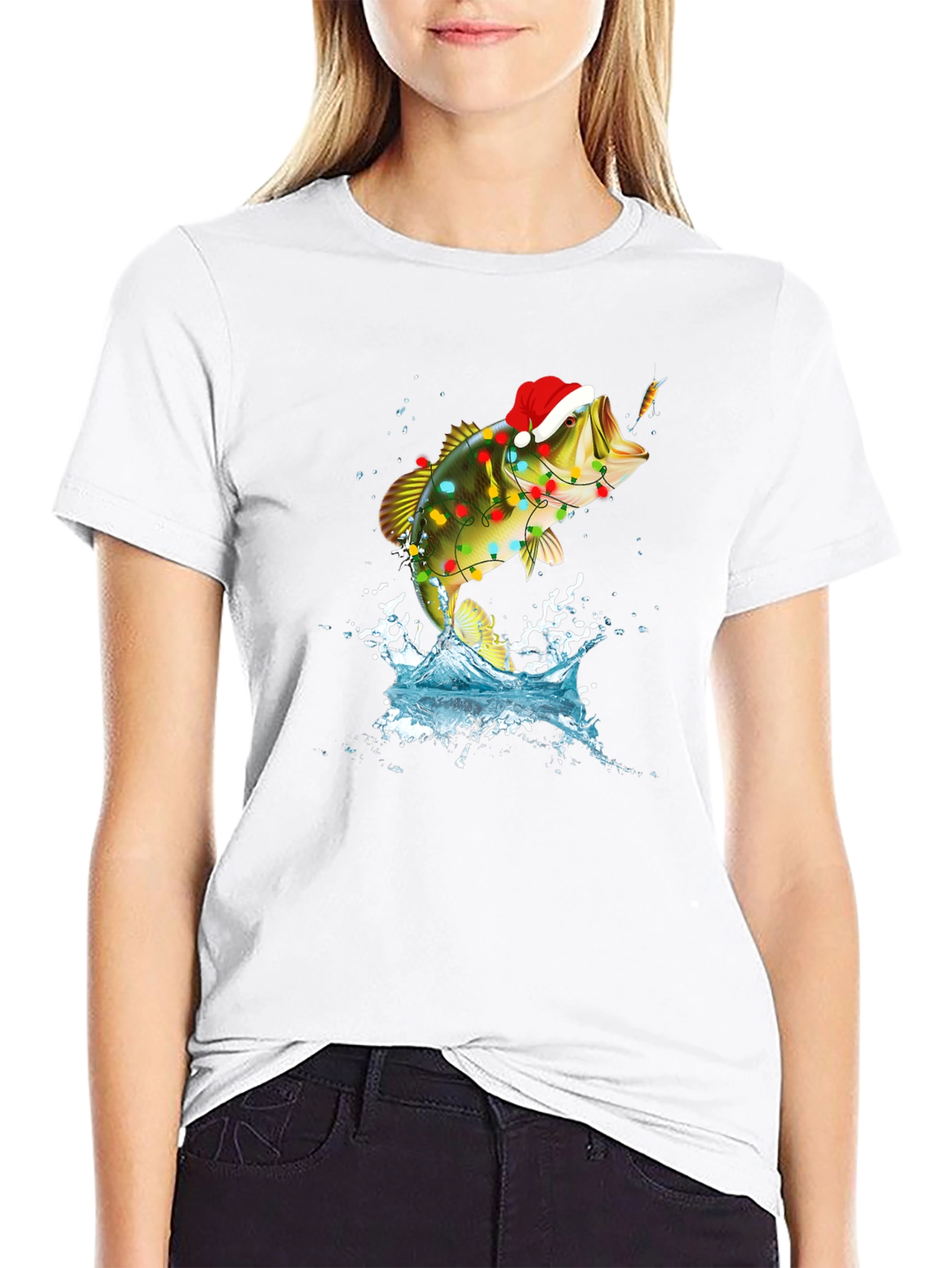 Christmas Bass Fishing T-Shirt