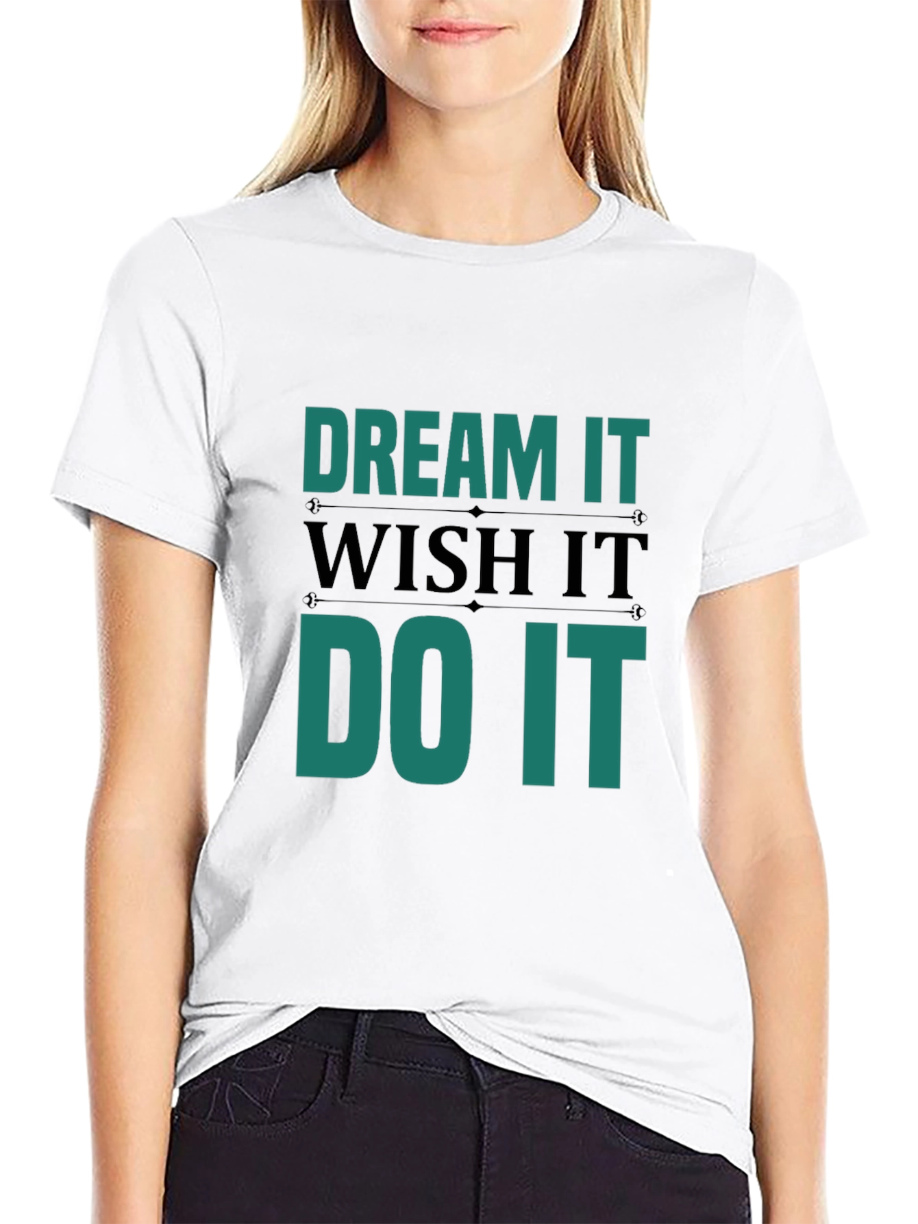 Dream Wish Do It Mens Black T-Shirt