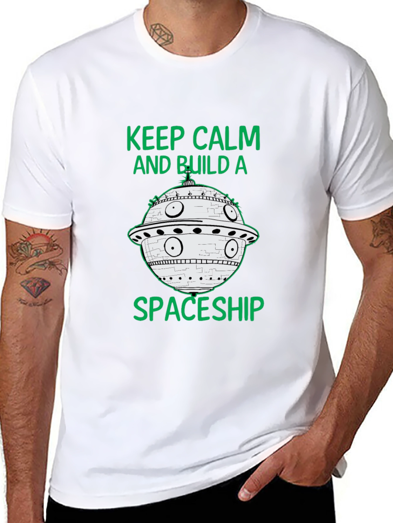 Keep Calm and Build a Spaceship T-Shirt