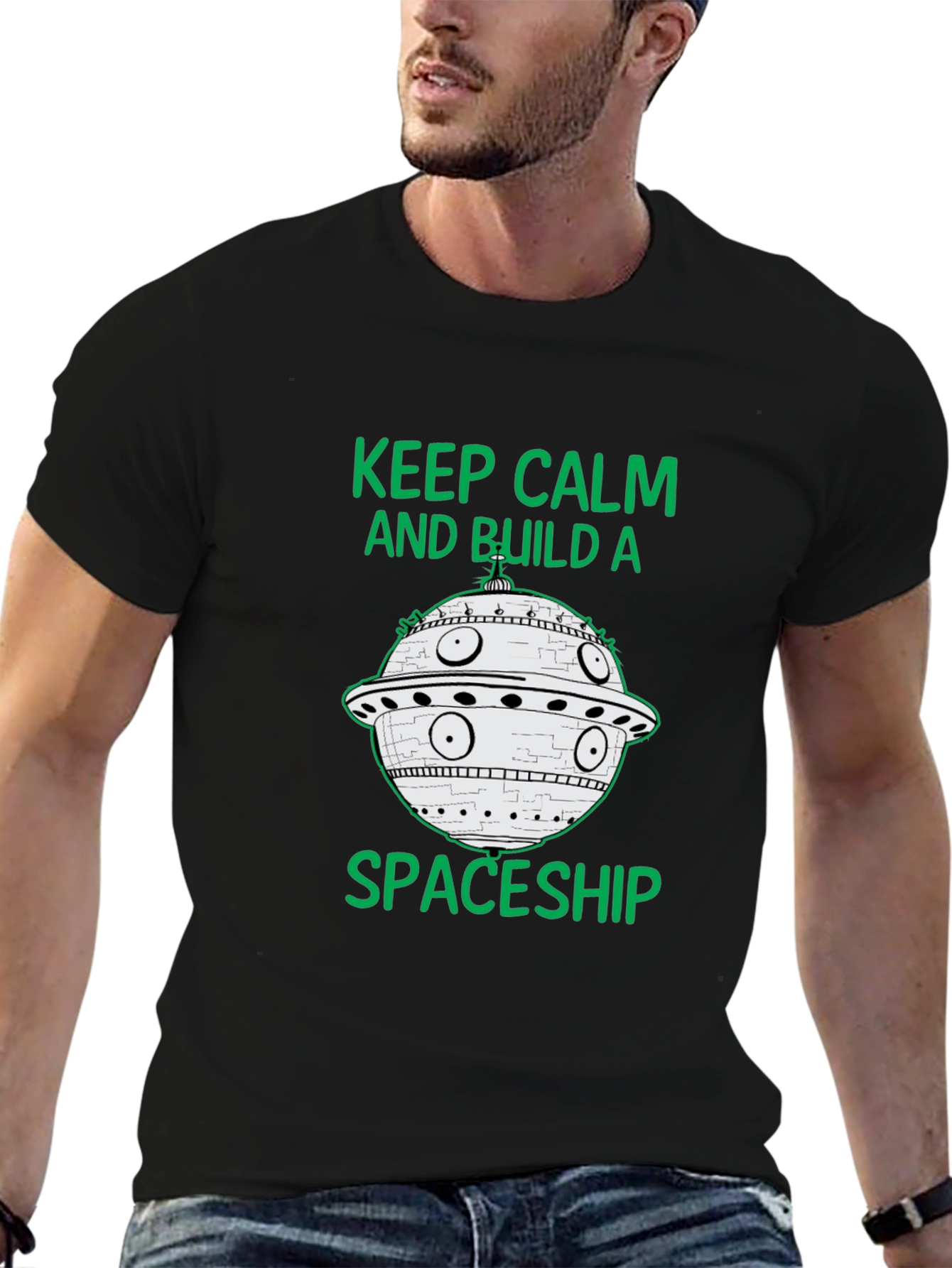 Keep Calm and Build a Spaceship T-Shirt