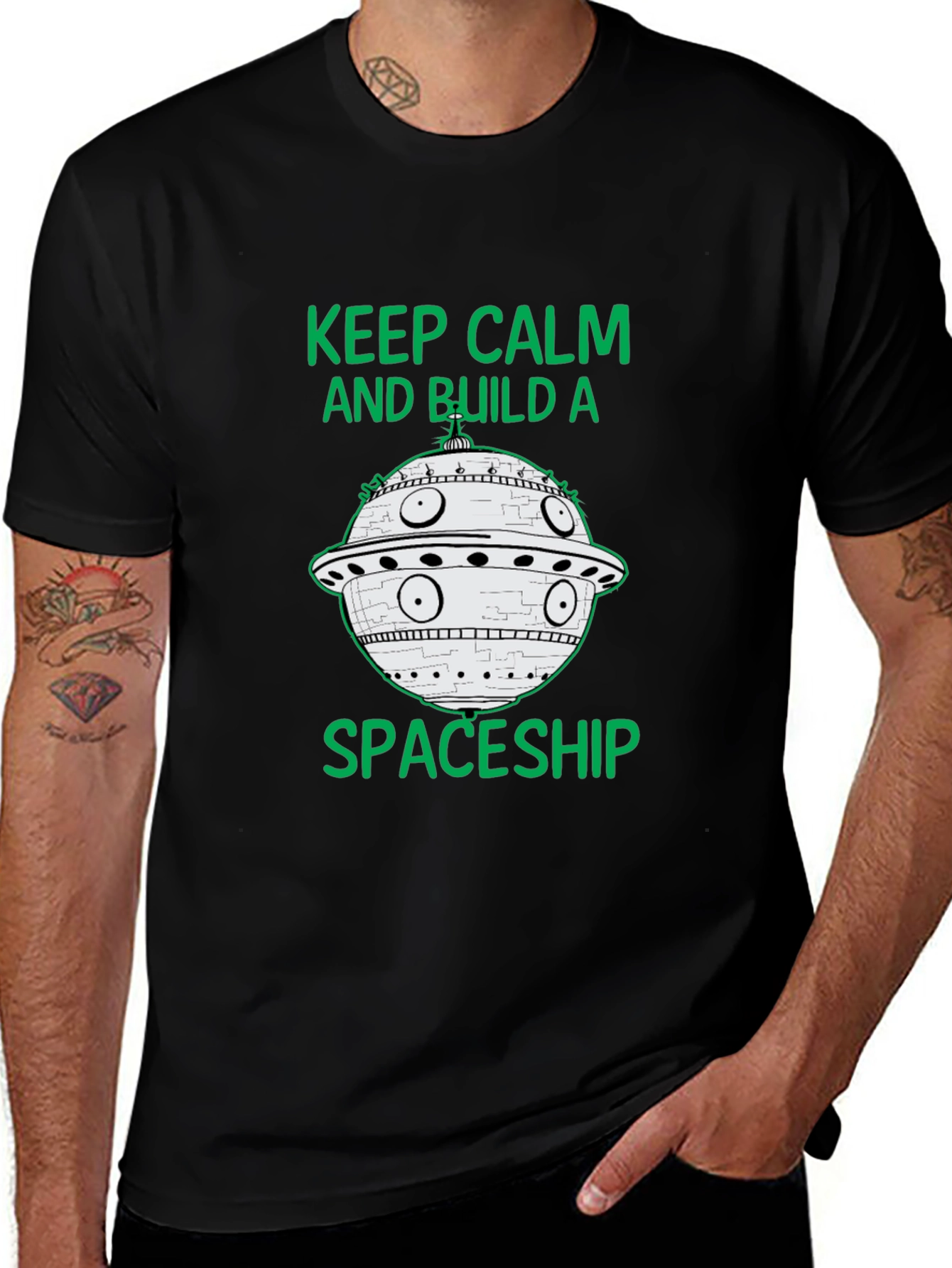 Keep Calm and Build a Spaceship T-Shirt