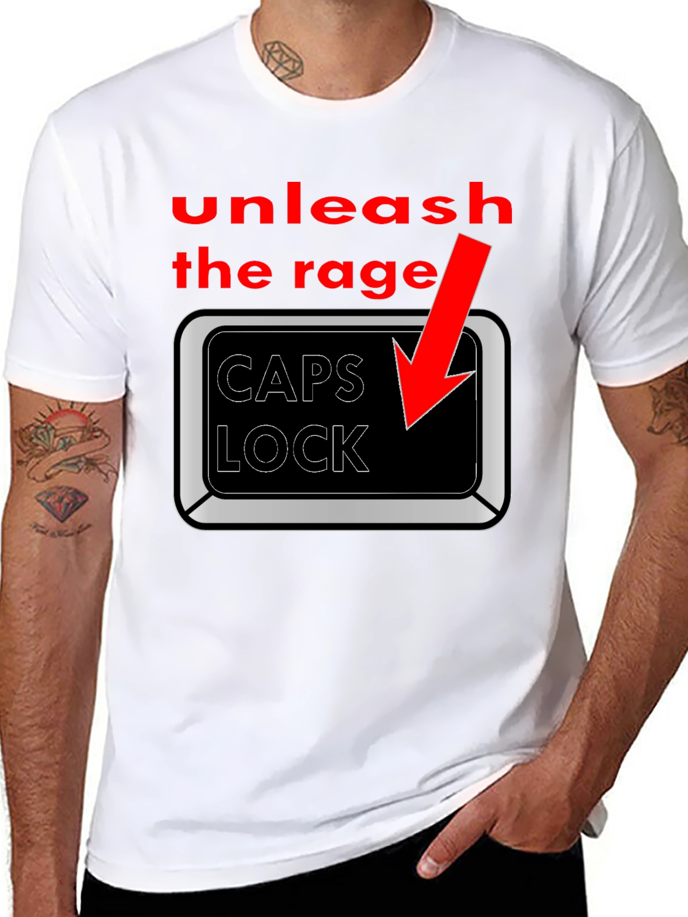 Unleash the Rage: CAPS LOCK T-Shirt