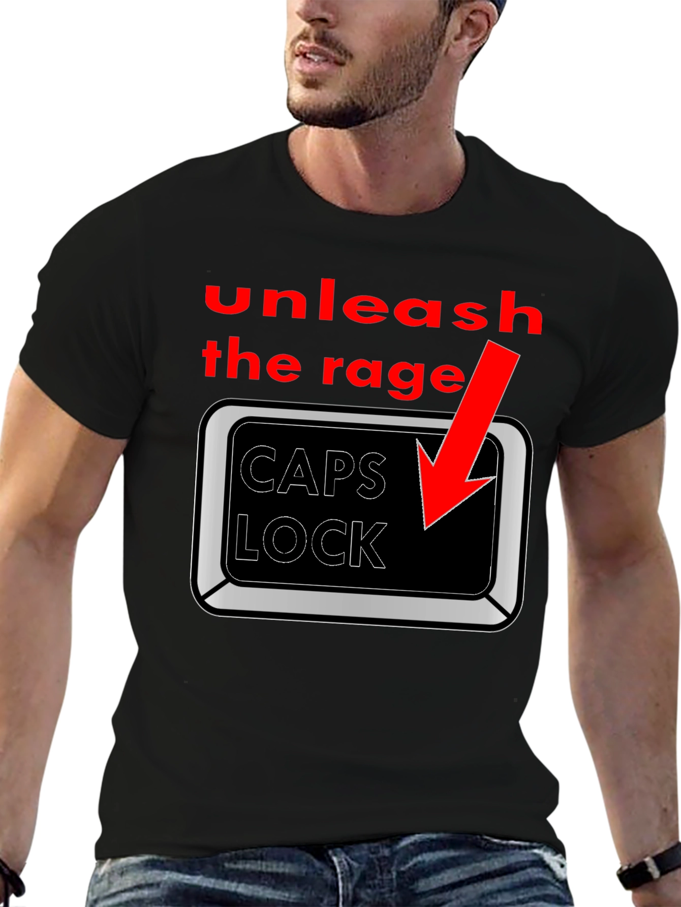 Unleash the Rage: CAPS LOCK T-Shirt