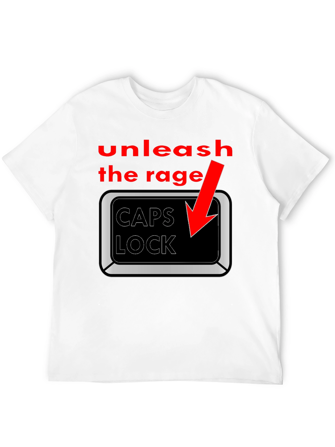 Unleash the Rage: CAPS LOCK T-Shirt