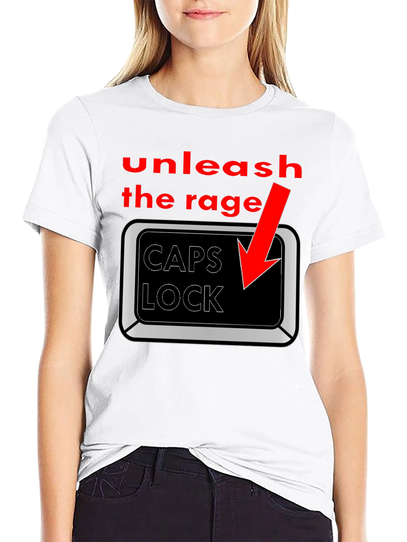 Unleash the Rage: CAPS LOCK T-Shirt