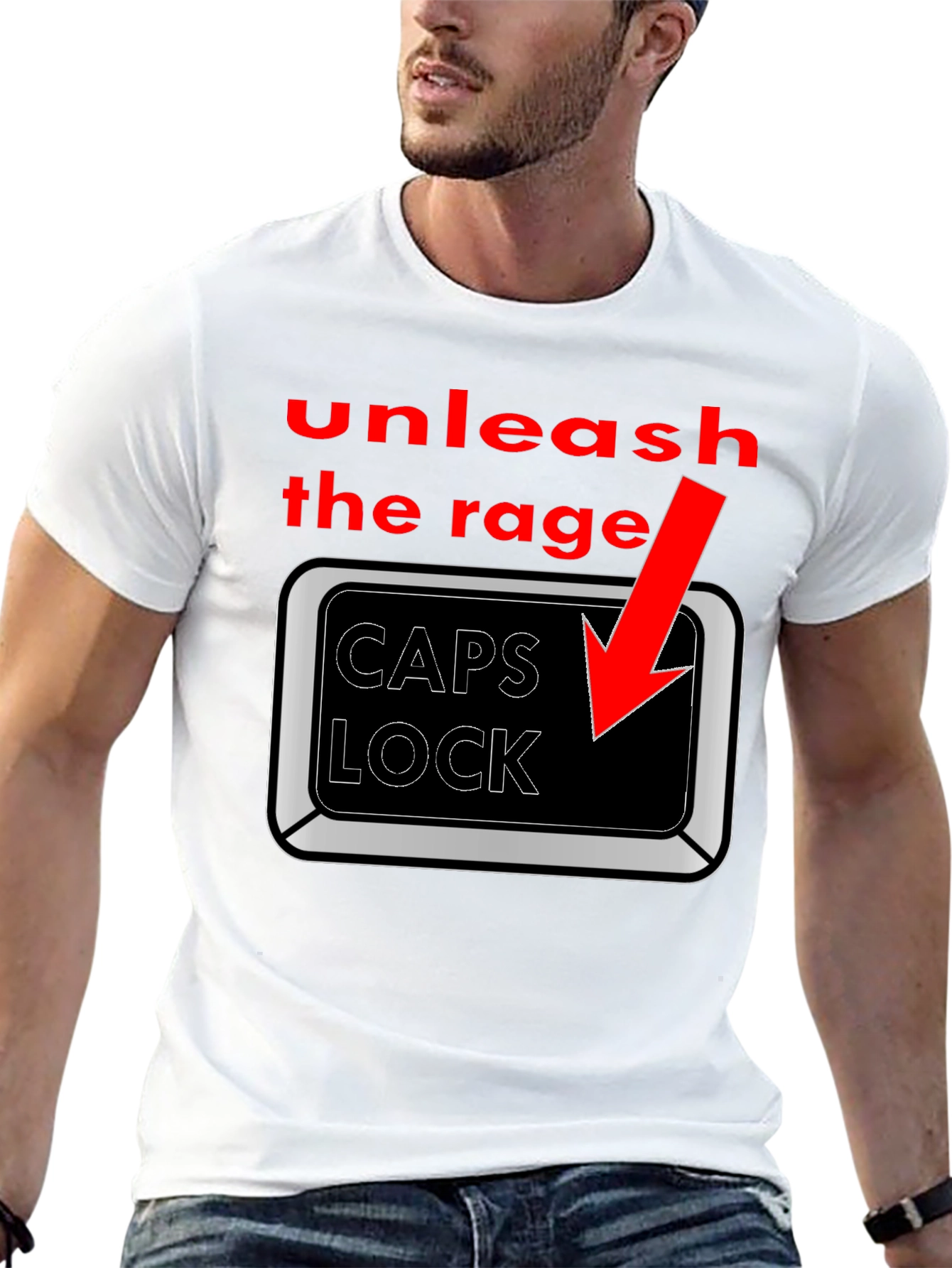 Unleash the Rage: CAPS LOCK T-Shirt