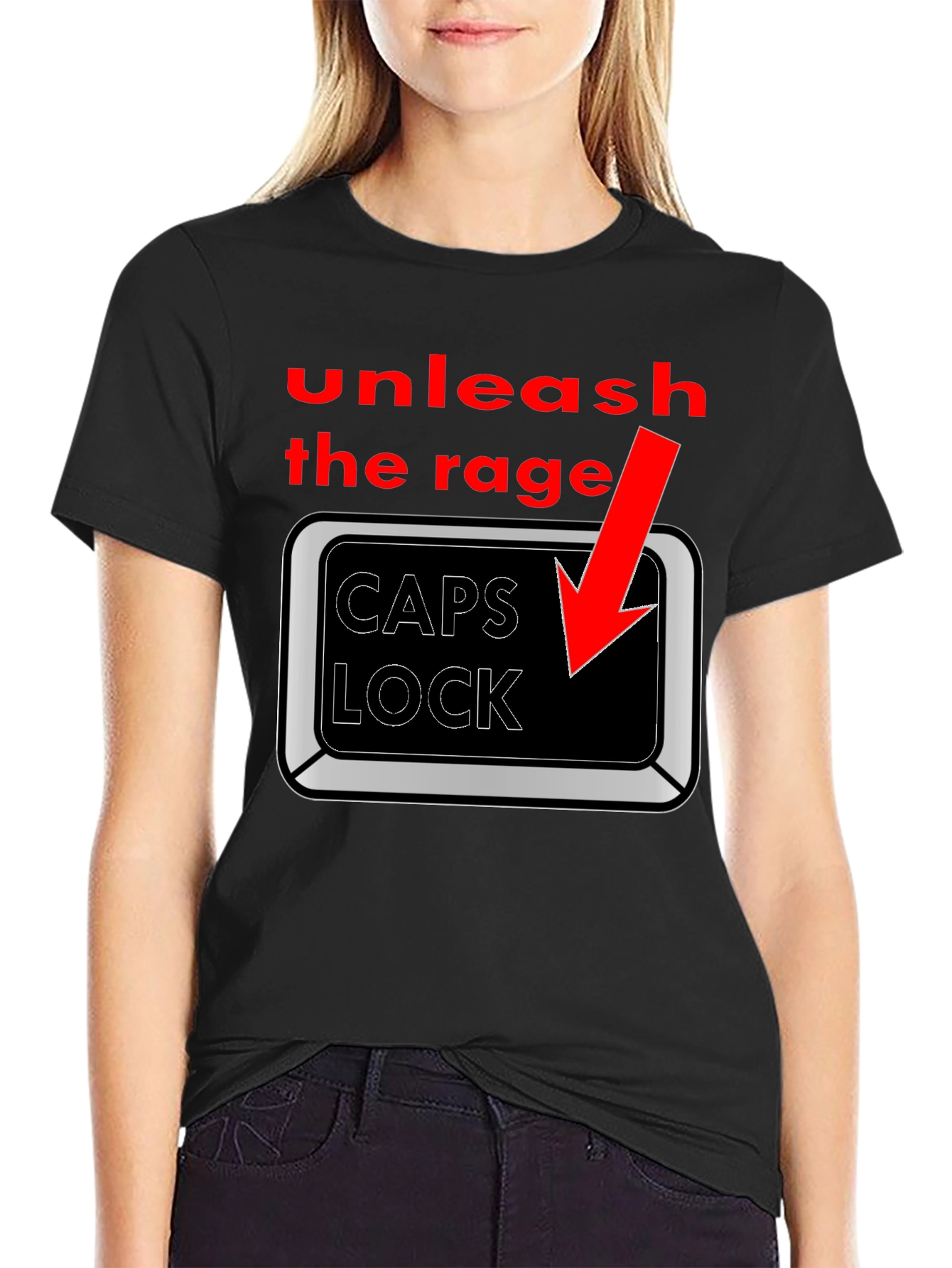 Unleash the Rage: CAPS LOCK T-Shirt
