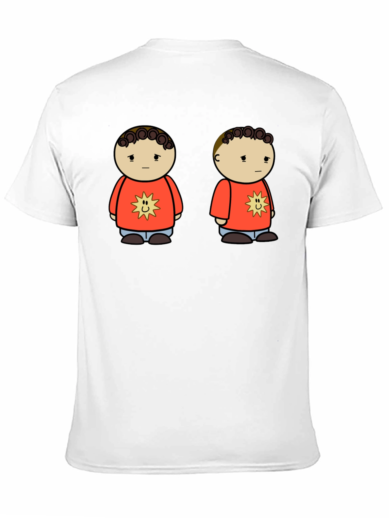 Cartoon Character Graphic Tee - Unisex Black T-Shirt