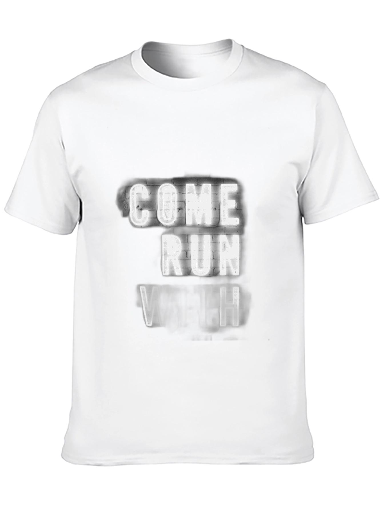 Come Run With Us Black Graphic Tee