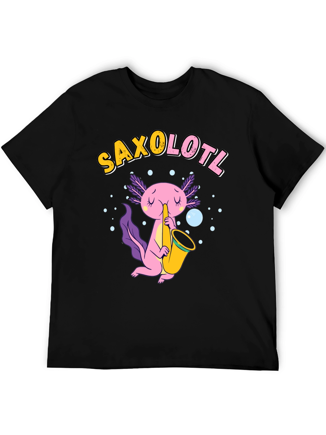Saxolotl T-Shirt - Funny Axolotl Saxophone Tee